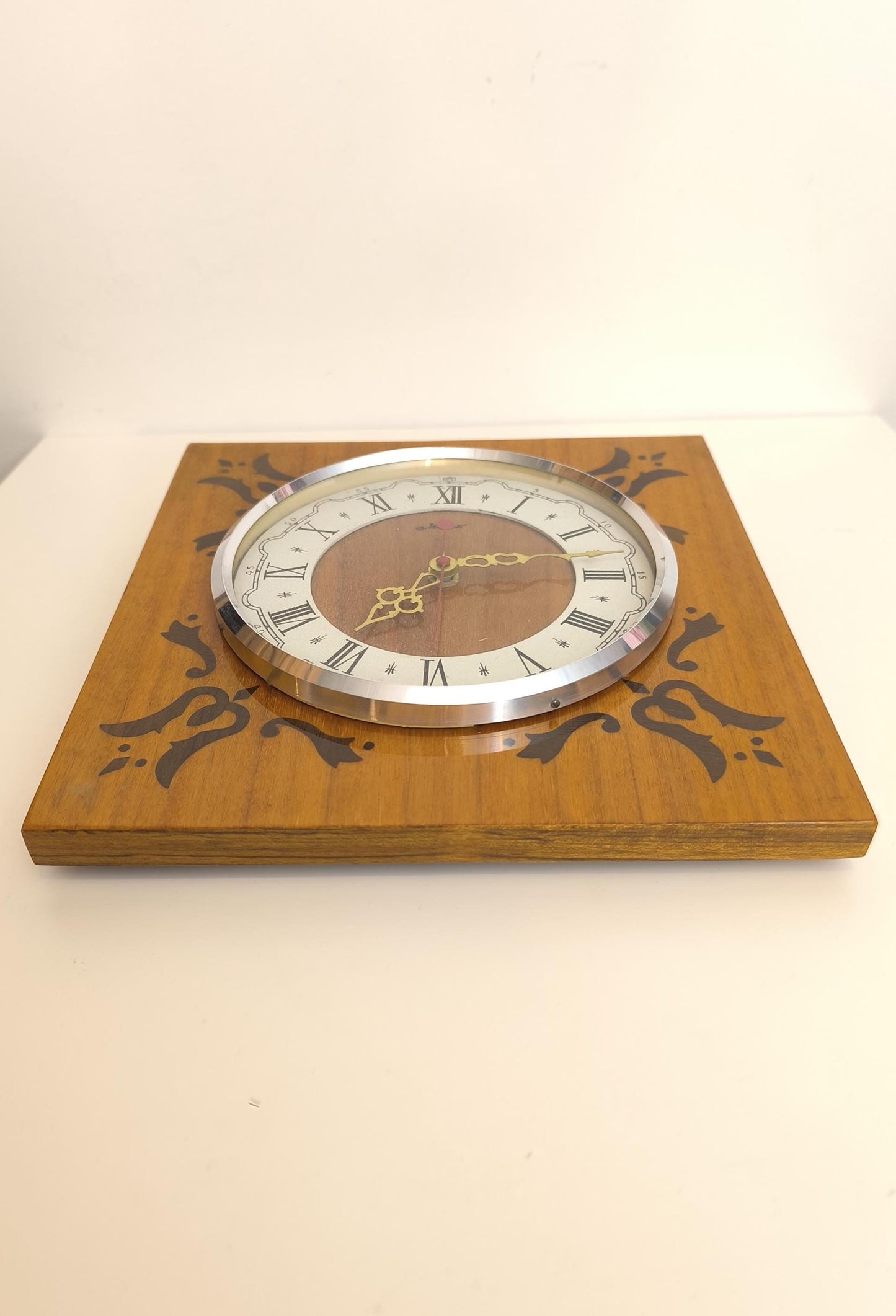 Wooden Wall Clock Mayak Collectible 1980s Soviet Wall Clock