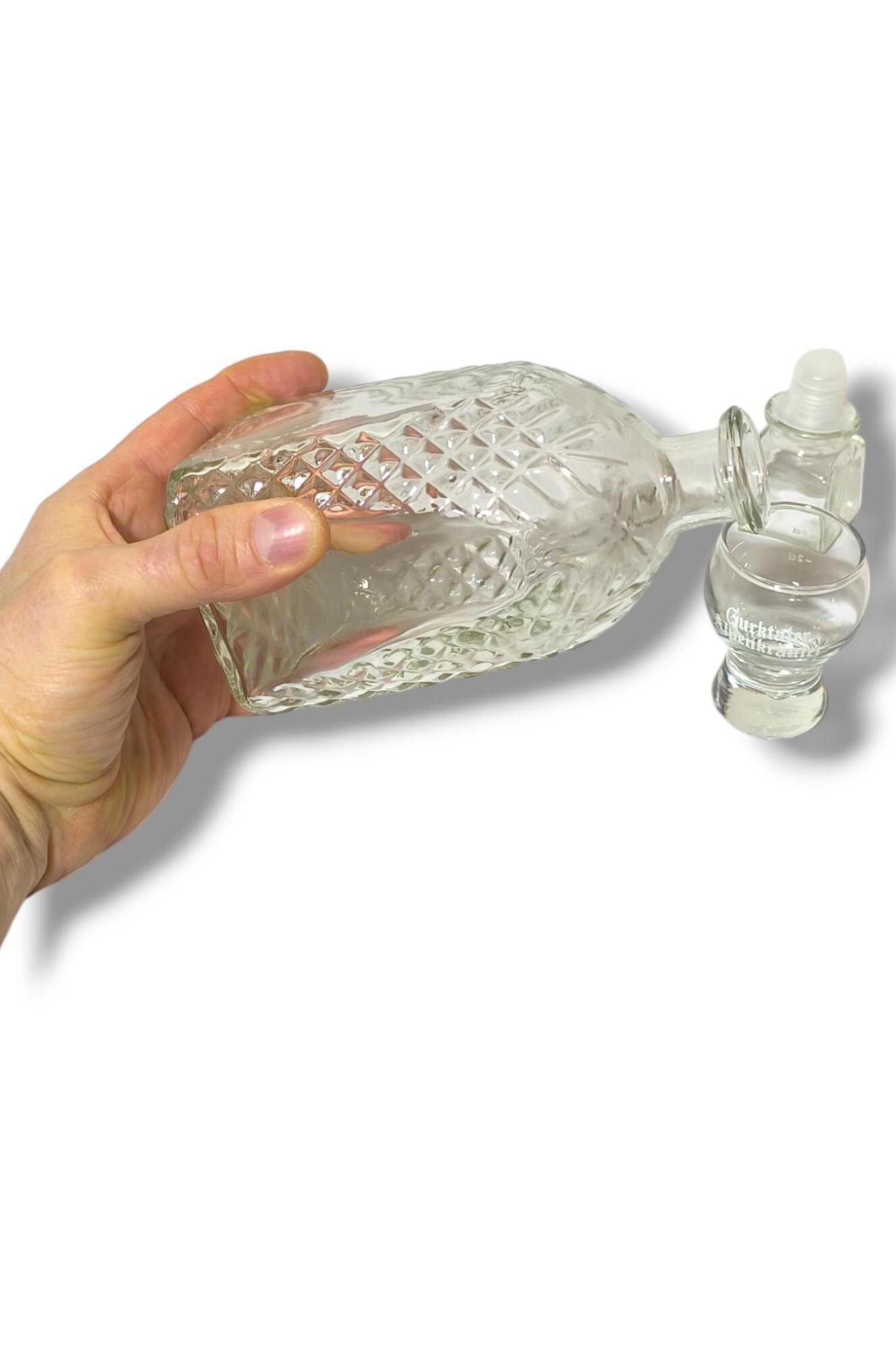 Original Clear Square Glass Retro Bottle, Empty 500 ml