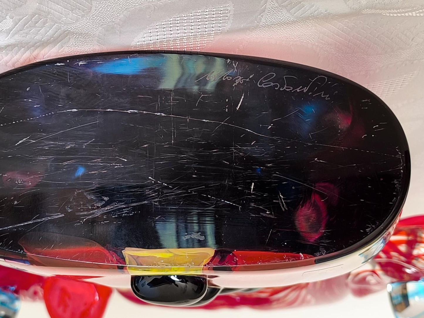 Murano Glass Clown Head Sculpture, Costantini Mario, Signed 2000