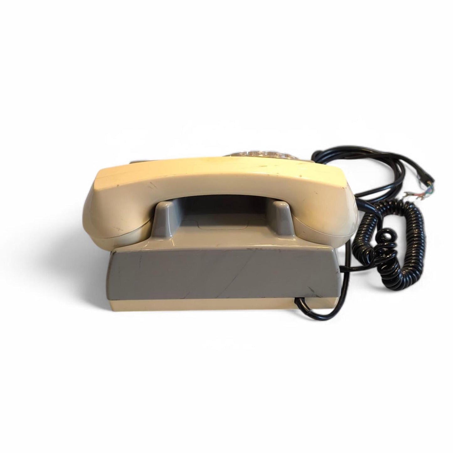 Gray & White Fixed-Line Analog Rotary Phone – Telkom RWT Aster 72 (1980)