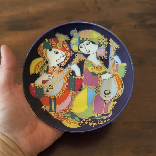 Oriental Night Music Plate, Mandolin Player Rosenthal 1976