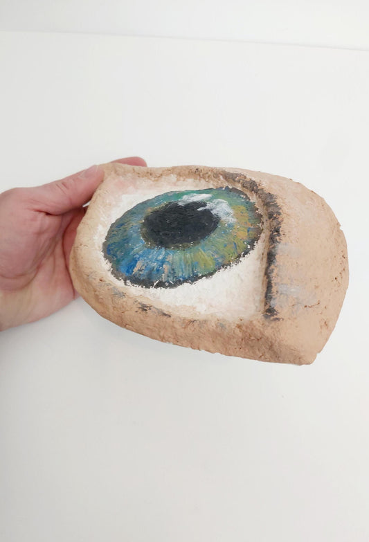 Handmade Human Eye Sculpture Art, Medicine-Inspired Gift for Home Decor