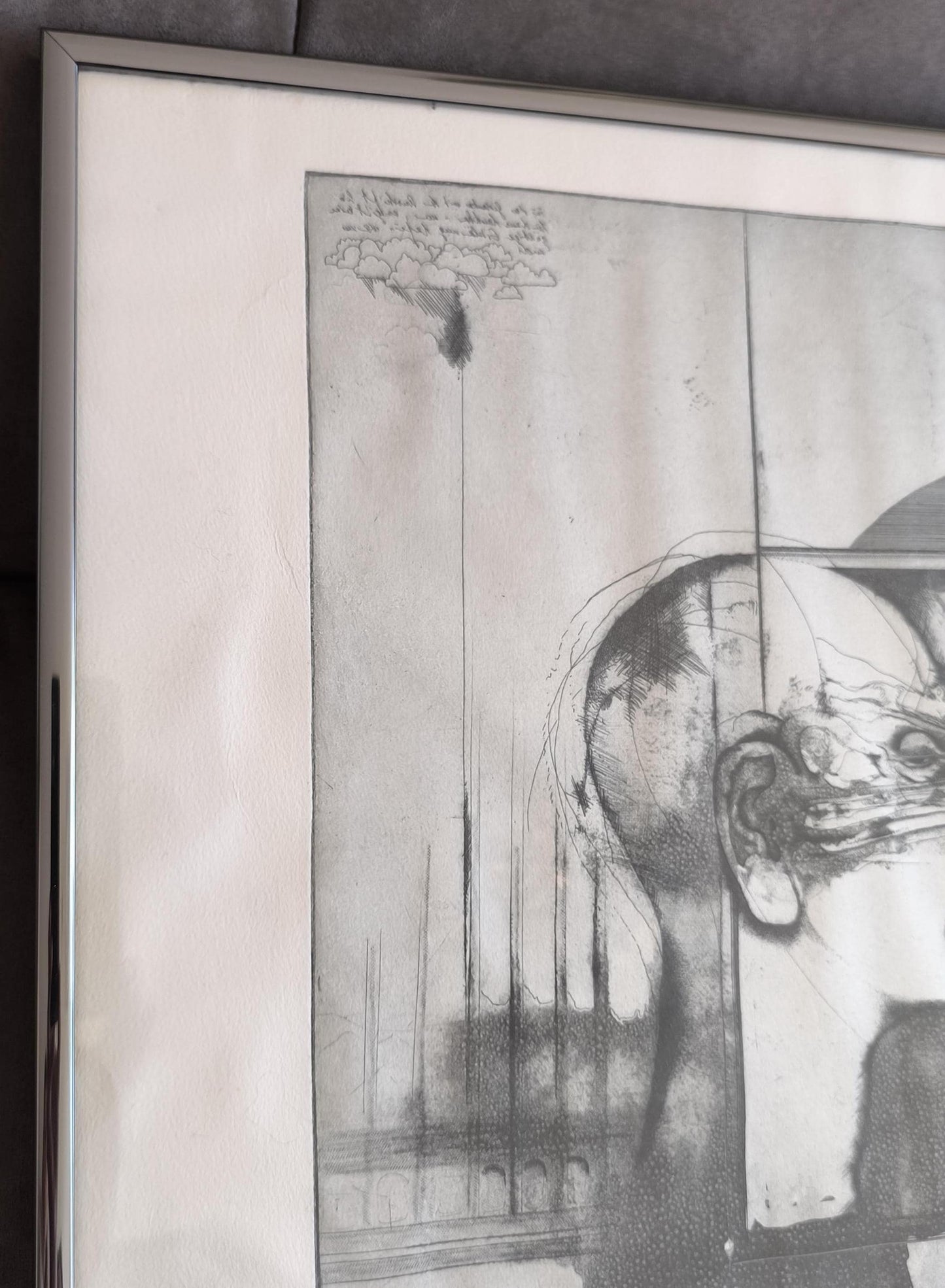 Rolf Nuhn "Ego-Masochist" Framed Artwork, Surrealist Psychological Style