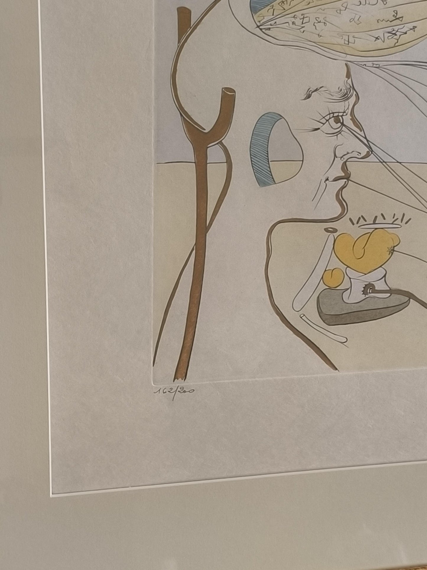 Salvador Dalí Signed Drypoint "Rose (Dream)", Limited Edition, Framed 1976