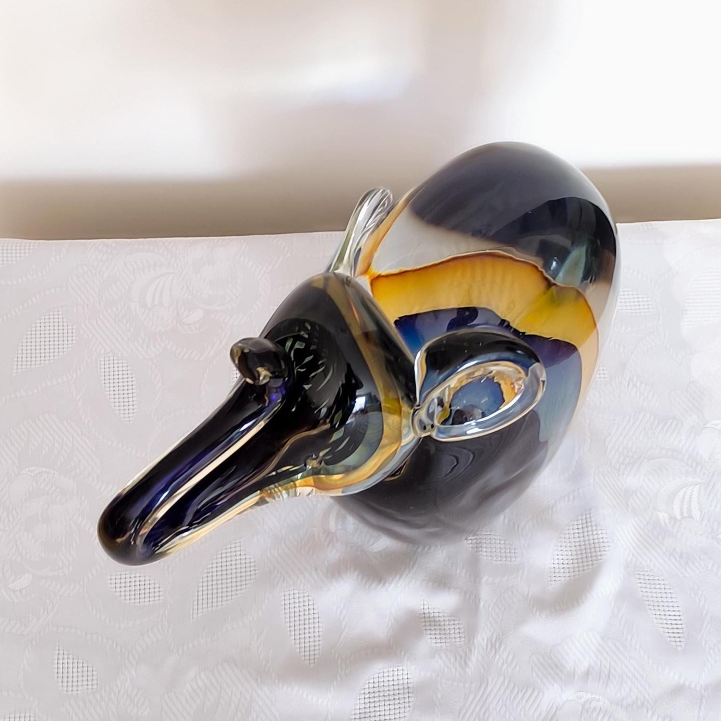 Murano Glass Elephant Sculpture, Stefano Toso Signed 1960s Italy