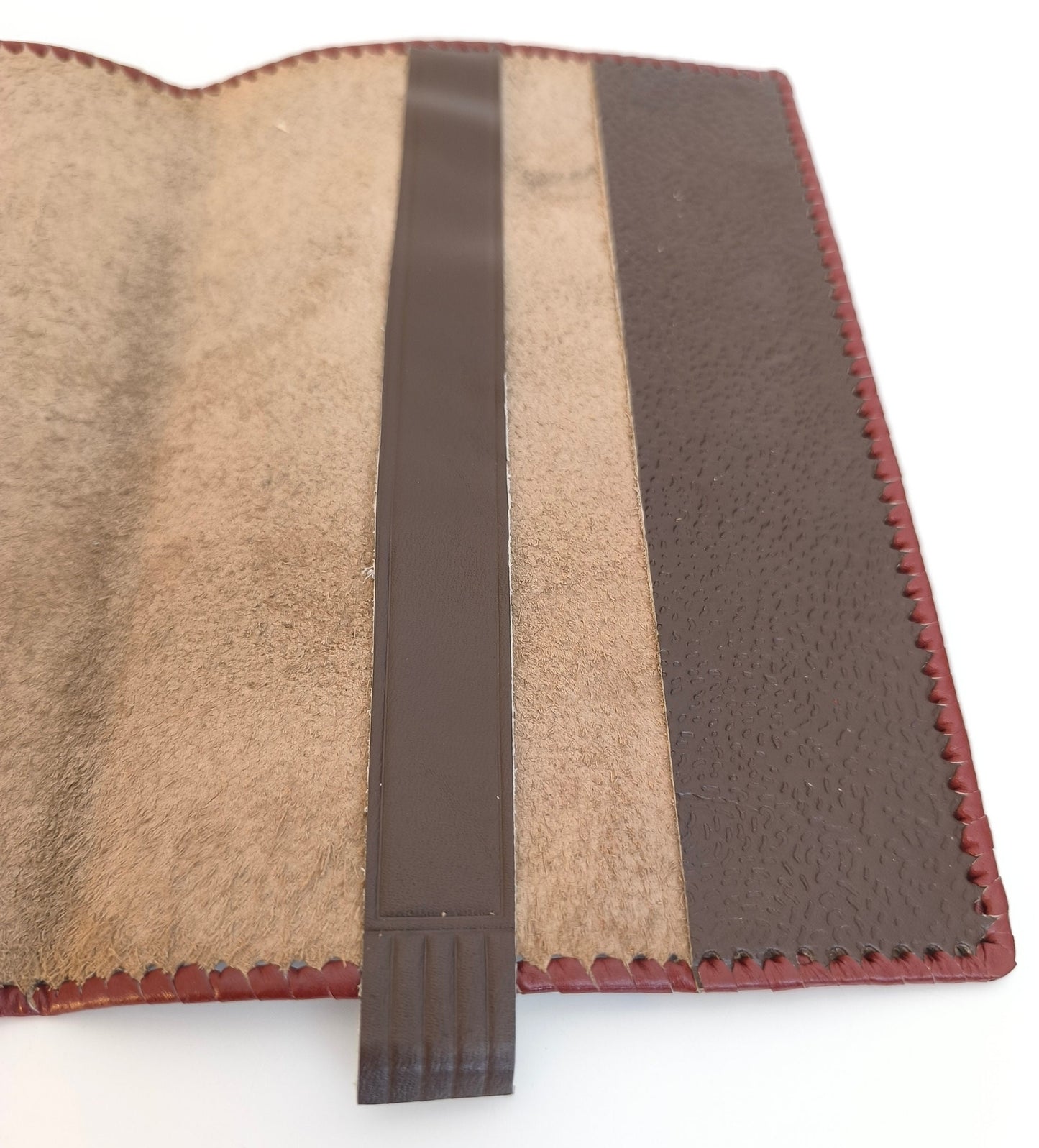 Leather Notebook Cover, Handcrafted Embossed with Lithuanian Inscription: Vilnius State Philharmonic, 1918 Soviet Rule Declaration