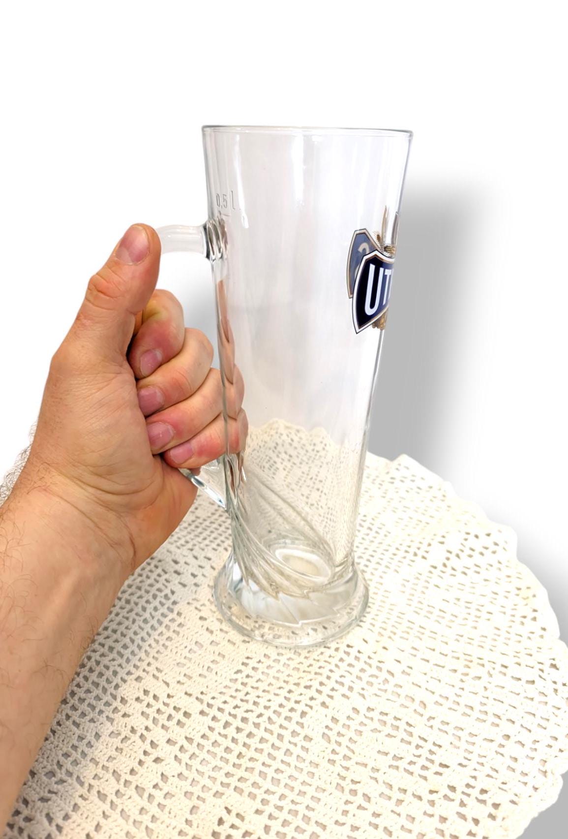 Utenos Beer Glass: Lithuanian Collectible Stein (0.5L)