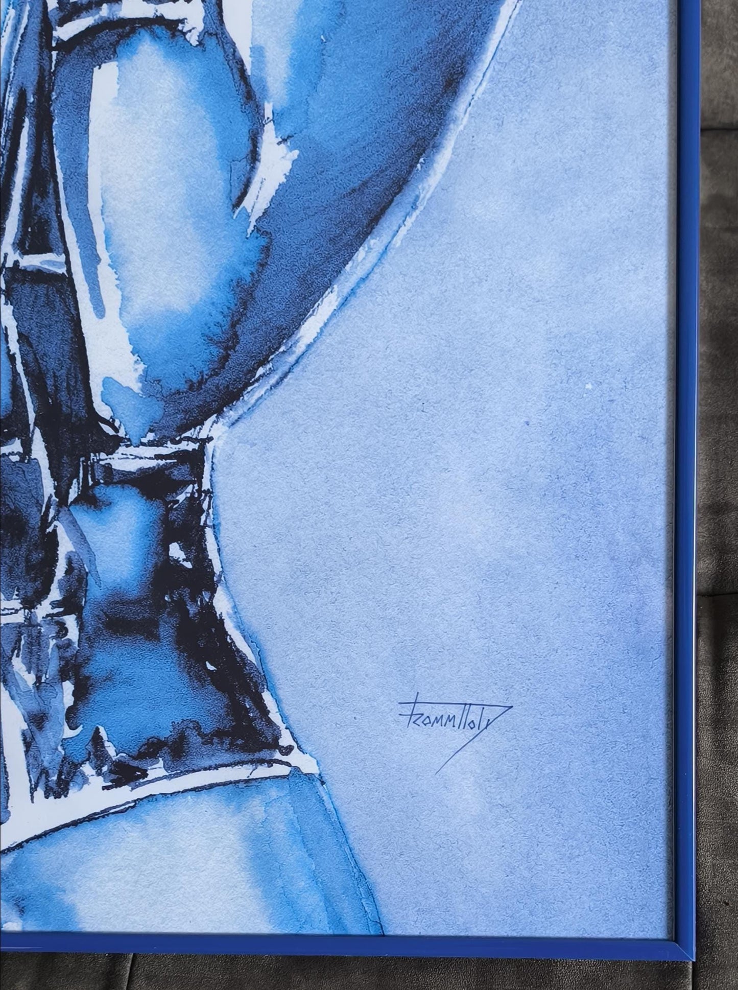 Jürgen Frommhold Signed Nude Watercolor, Pre-1990, Framed