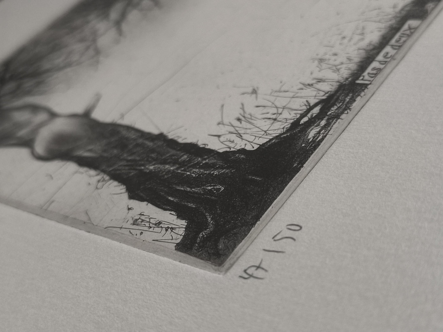 Bodo W. Klös Etching "Pas de Deux", Erotic Trees, Germany 1980s