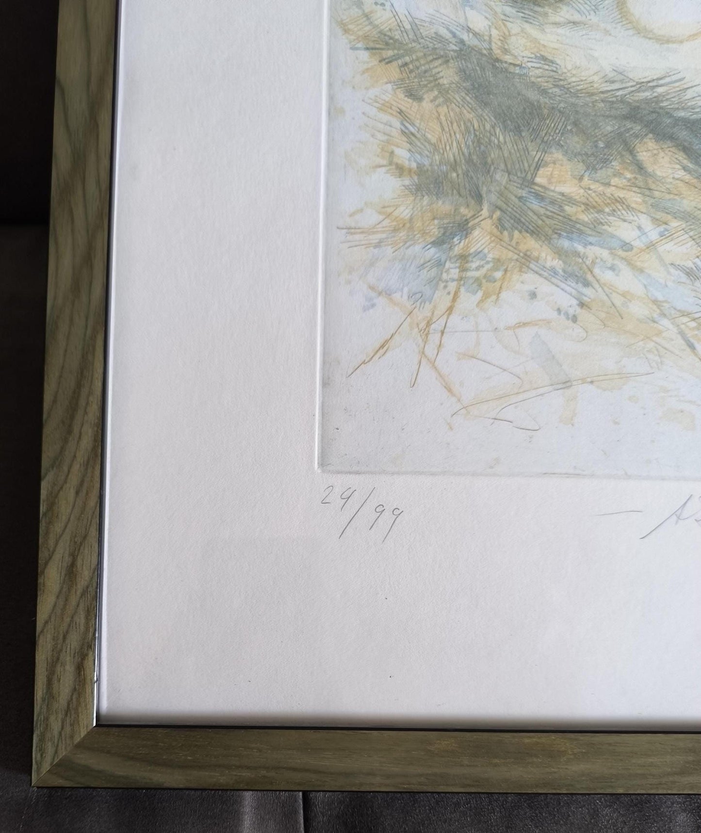 Hannes Möller Signed Nude Lithograph 24/99, Framed 1995