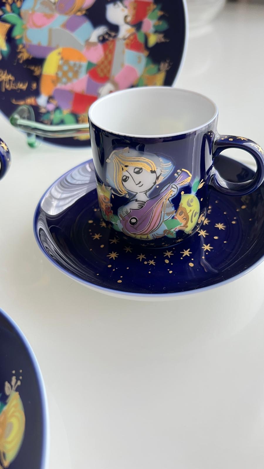 Björn Wiinblad Rosenthal Porcelain Coffee Set 1001 Nights 1970s