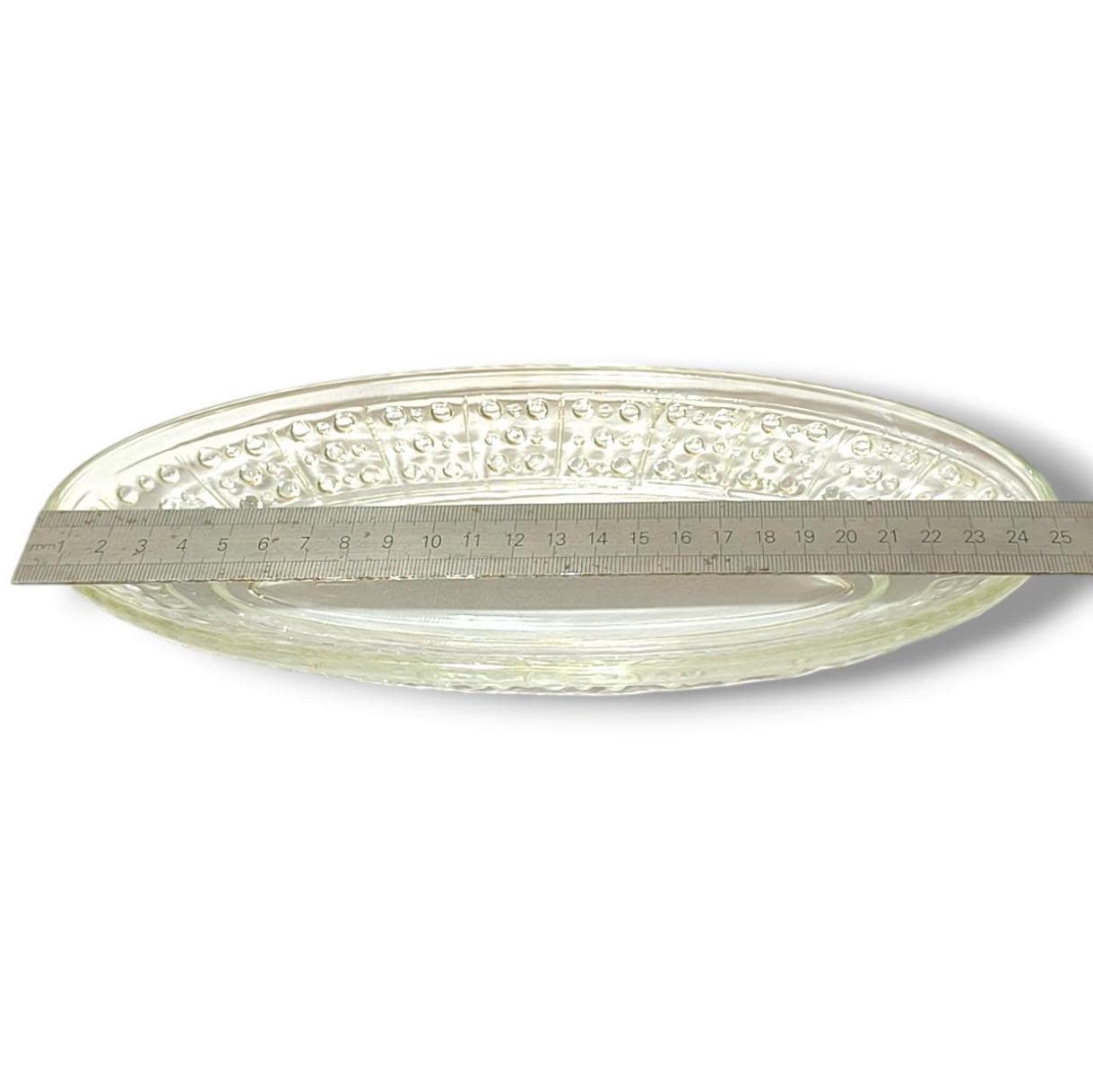 Clear Crystal Glass Serving Dish, 1970s, Salad Bowl or Herring Platter