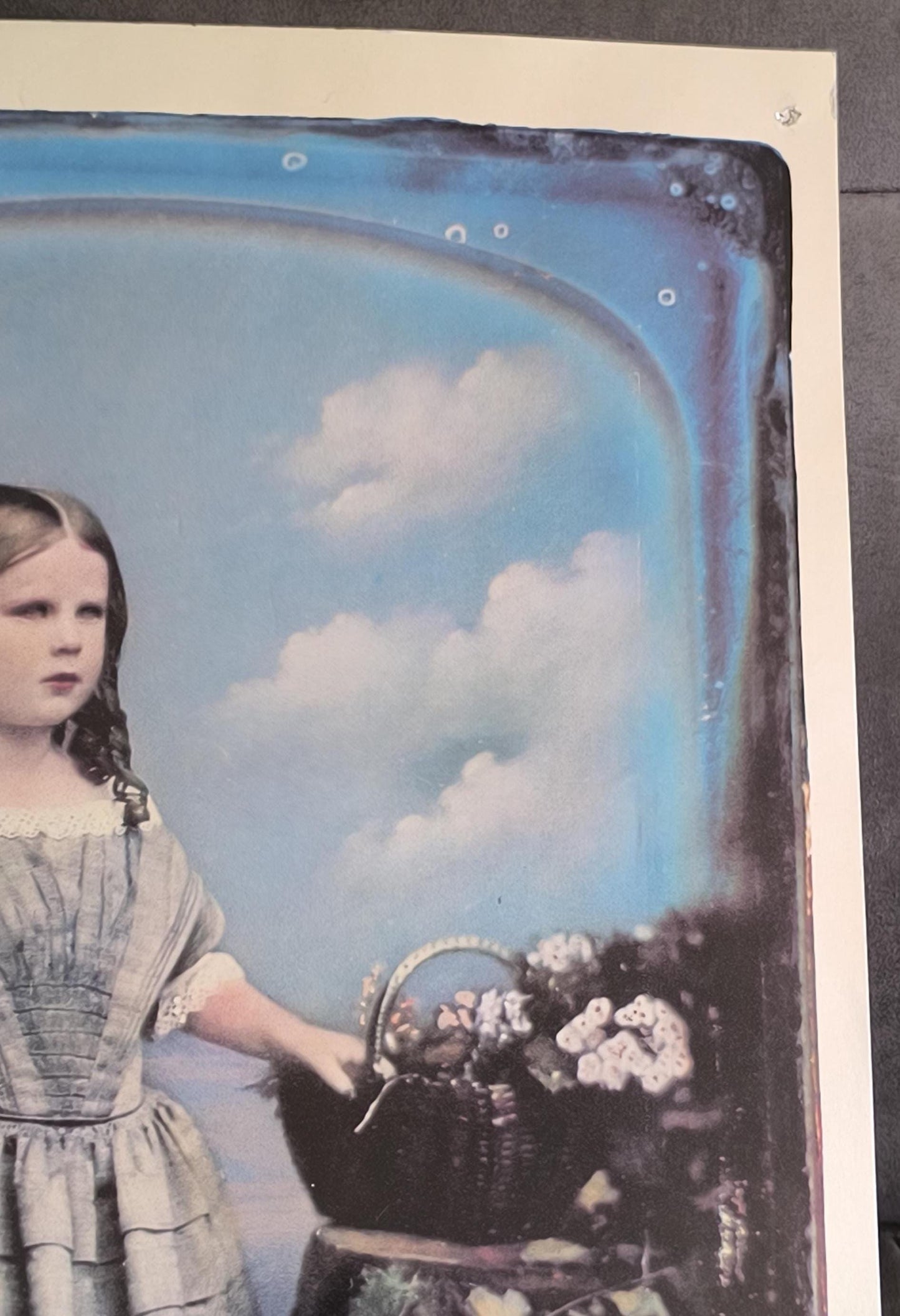 Silvered Daguerreotype of Young Lady Painting by Kilburn, 1980s Print