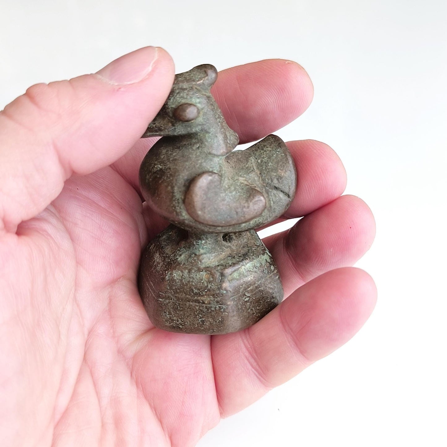 Small Bronze Burmese Asian Weight – Hantha Bird, 1800s