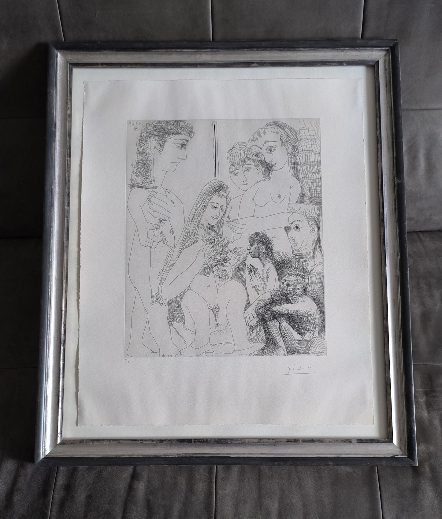 Signed Picasso Lithograph: Vieil Homme, 1 of 50, Series 347, Limited Edition
