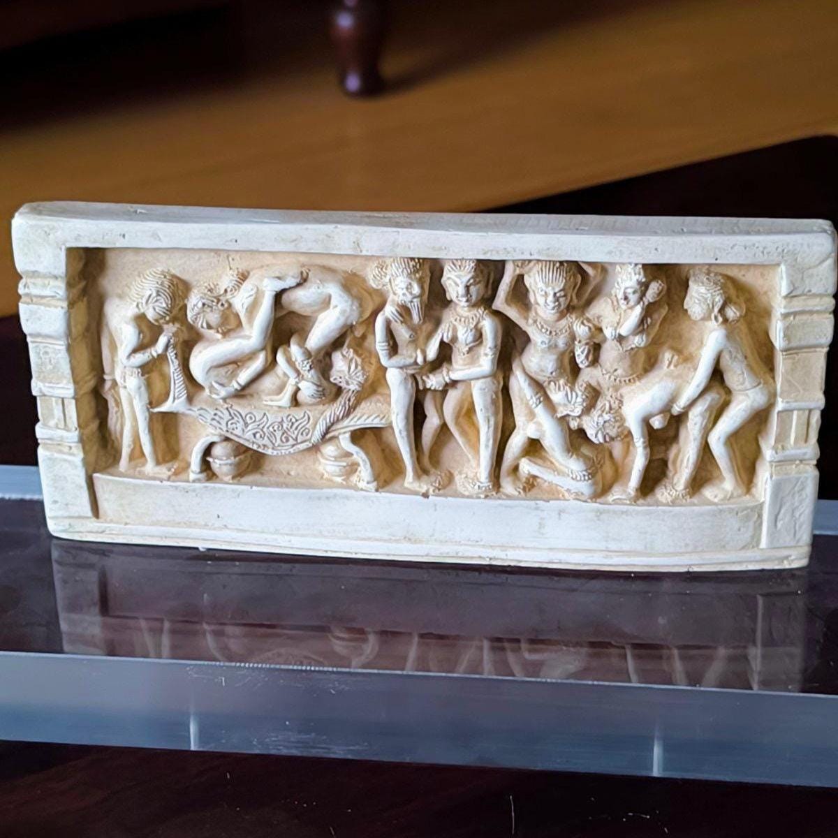 Kama Sutra Triptych Replica Polymer Resin 1970
