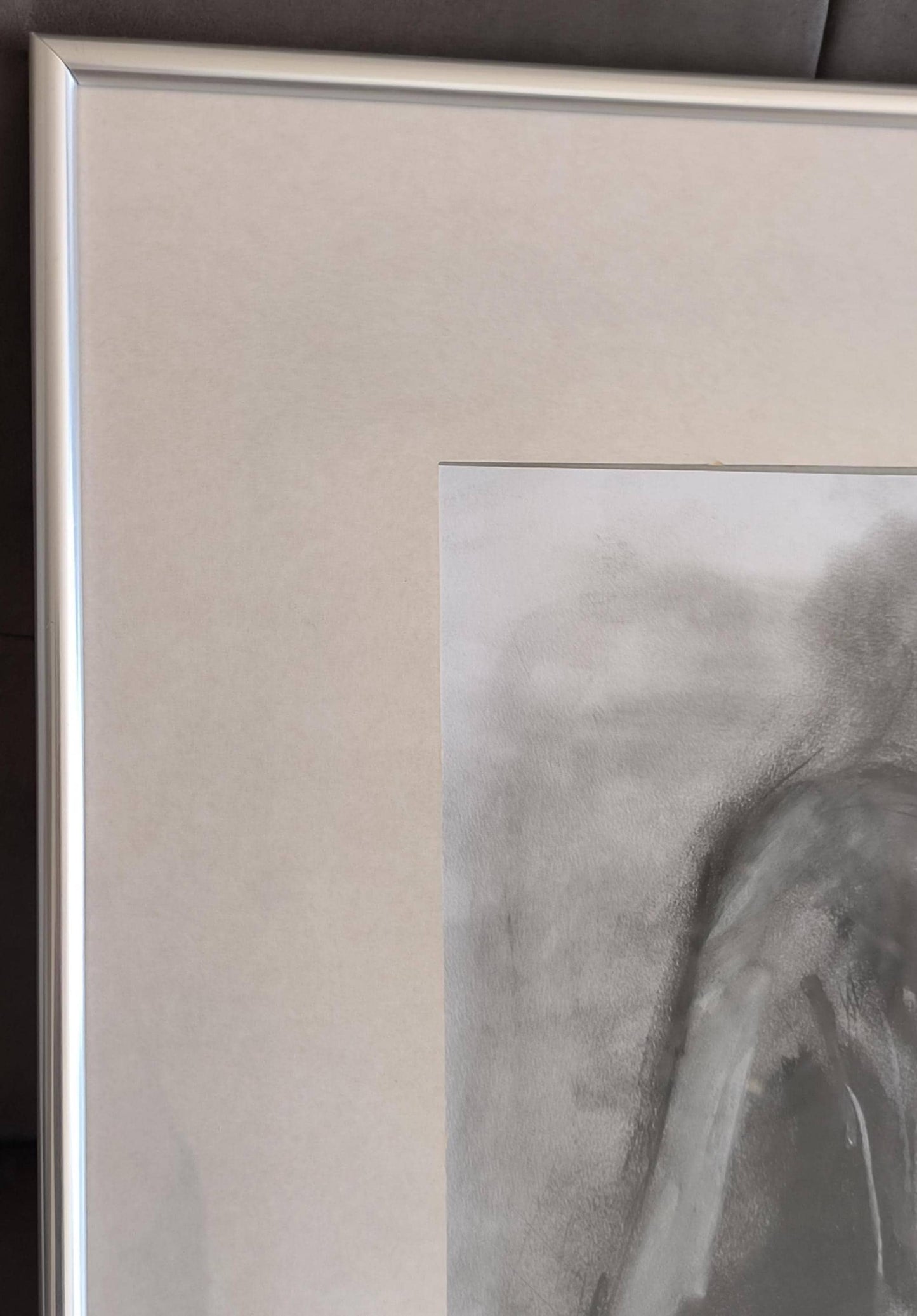 Charcoal Nude Female Drawing Framed 60×80 cm