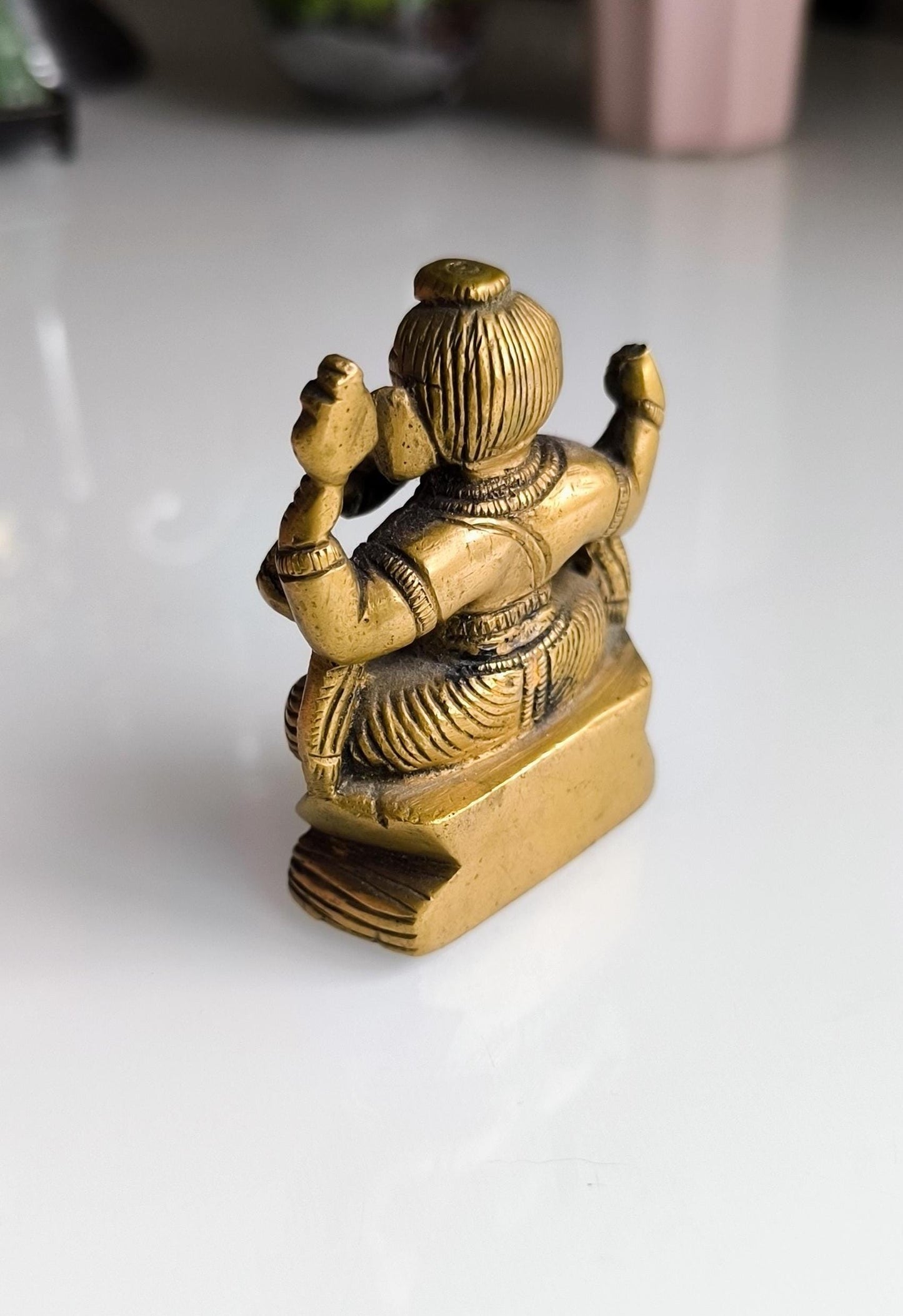 Collectible Bronze Ganesha Statue, Vintage Hindu Elephant God Figurine, 1980s