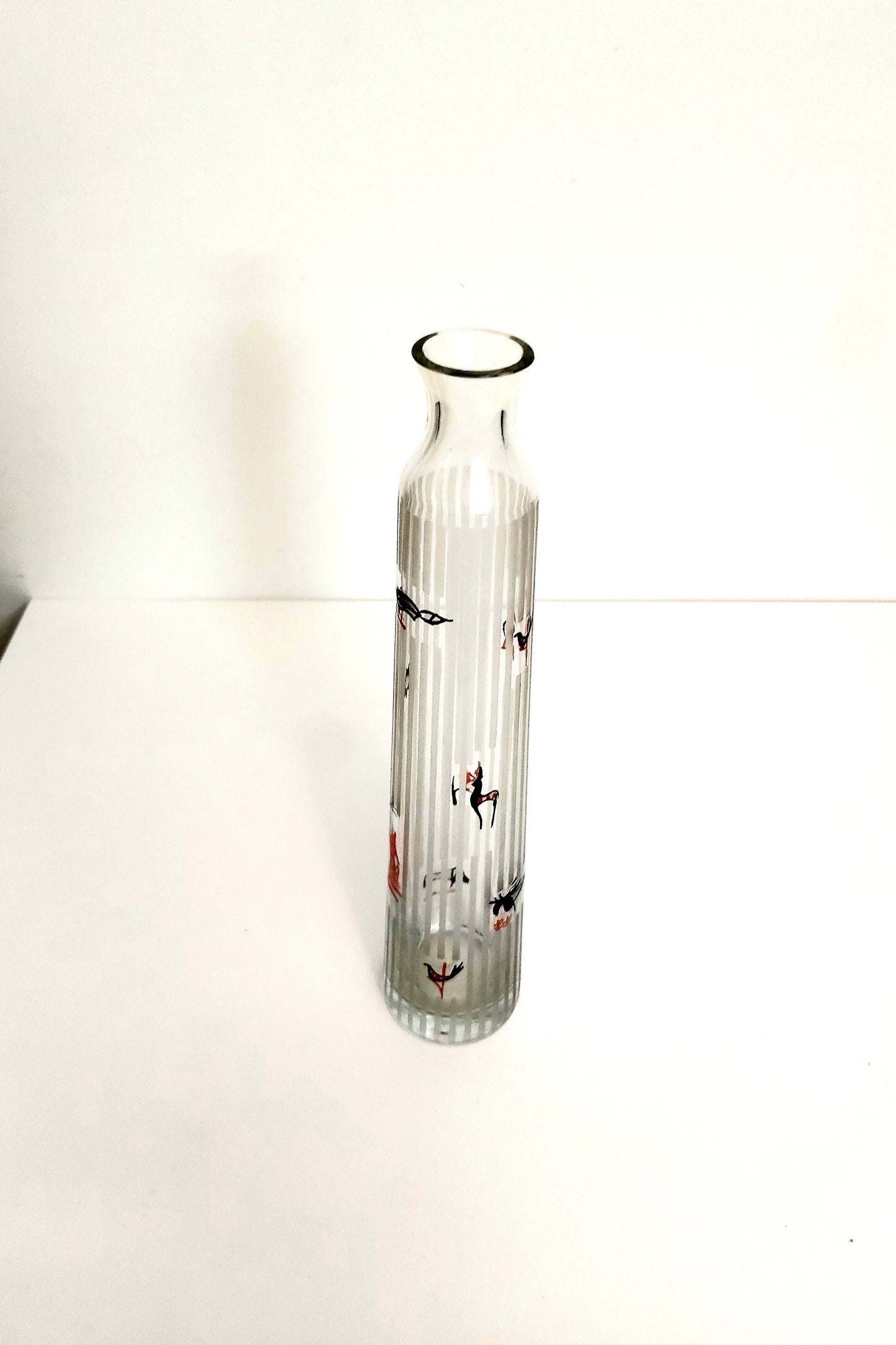 Patterned Glass Vase: Scandinavian Clear Vase
