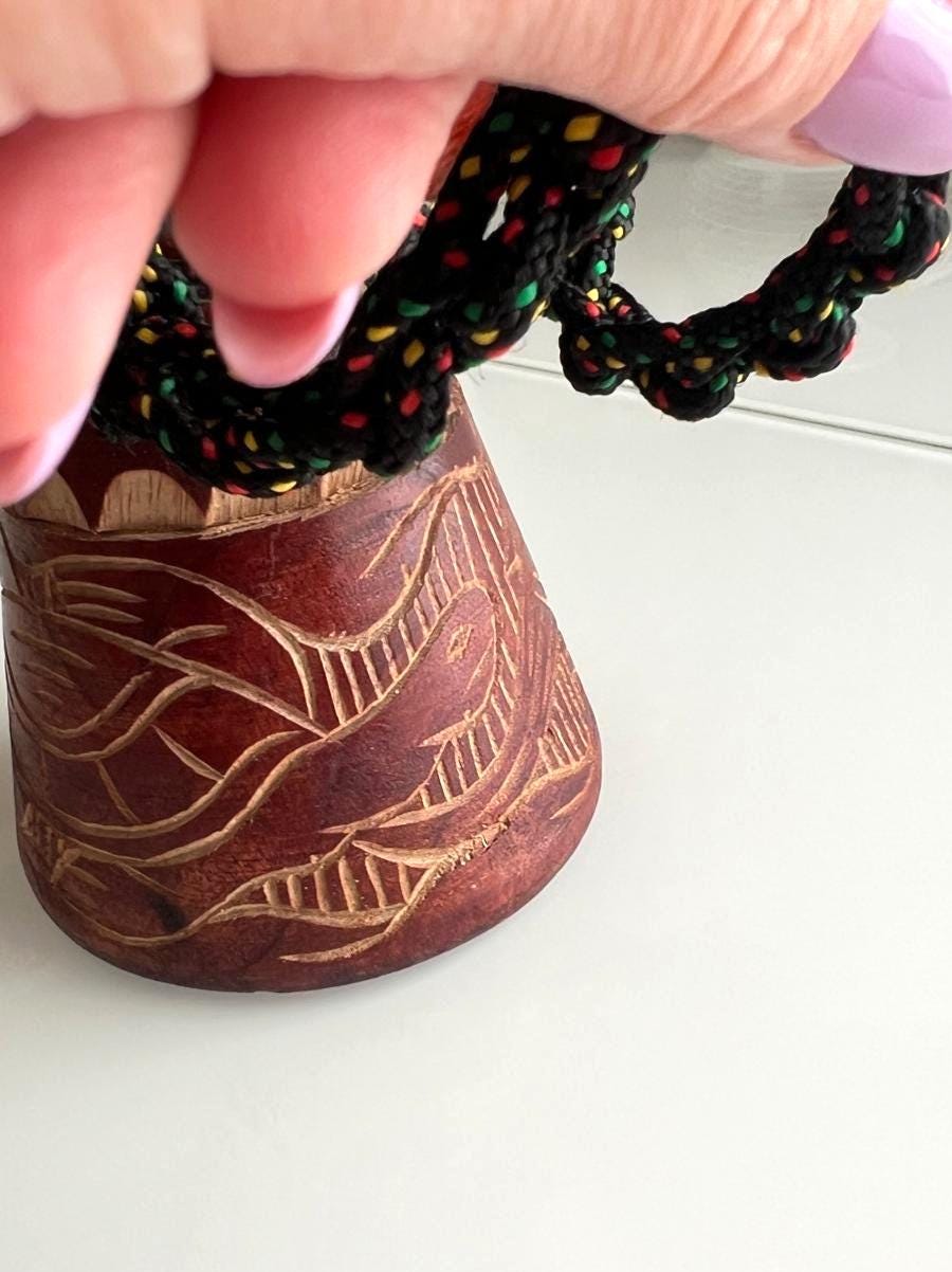 Small Wooden Djembe Drum Rope Tuned 1990s