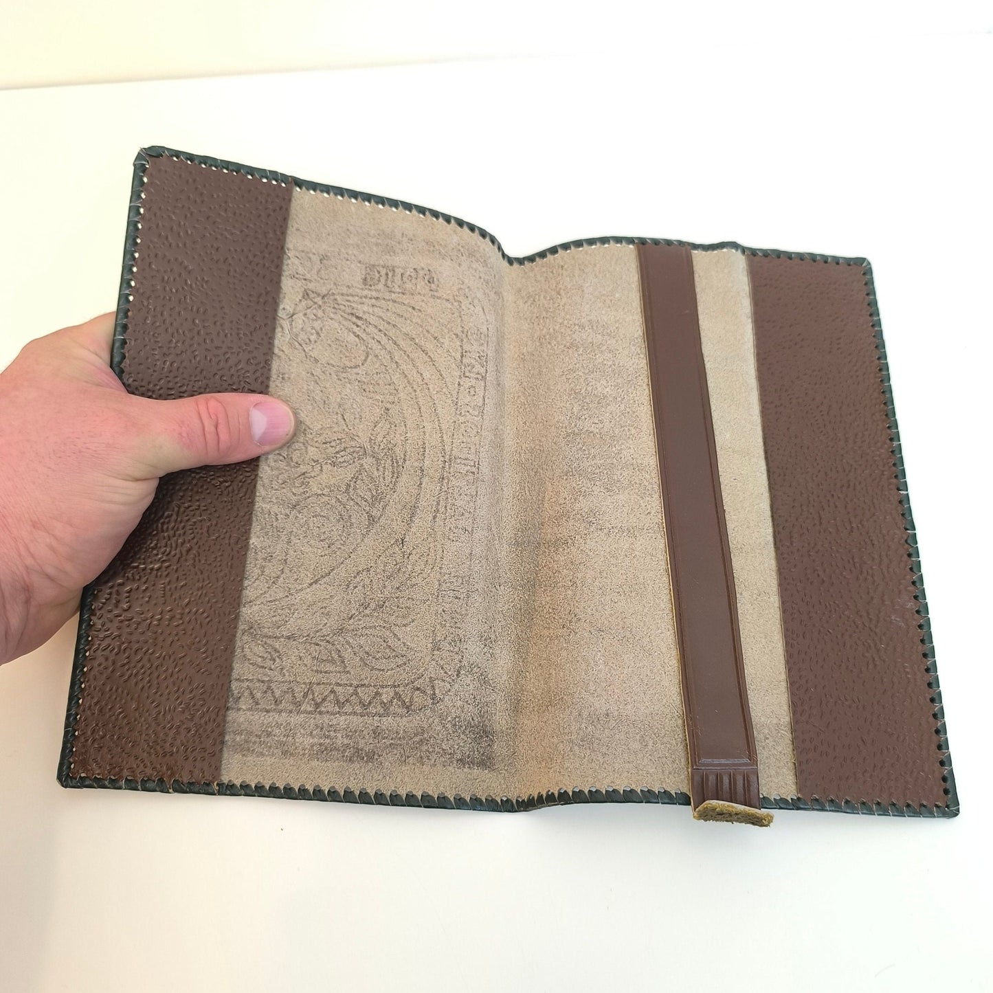 Embossed Leather Notebook Cover: Lithuanian Baltic Craft