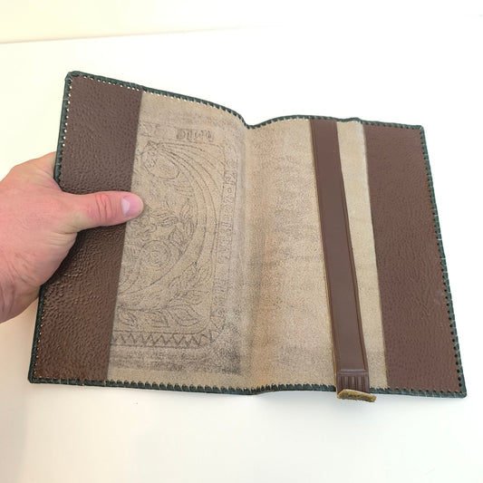 Embossed Leather Notebook Cover: Lithuanian Baltic Craft