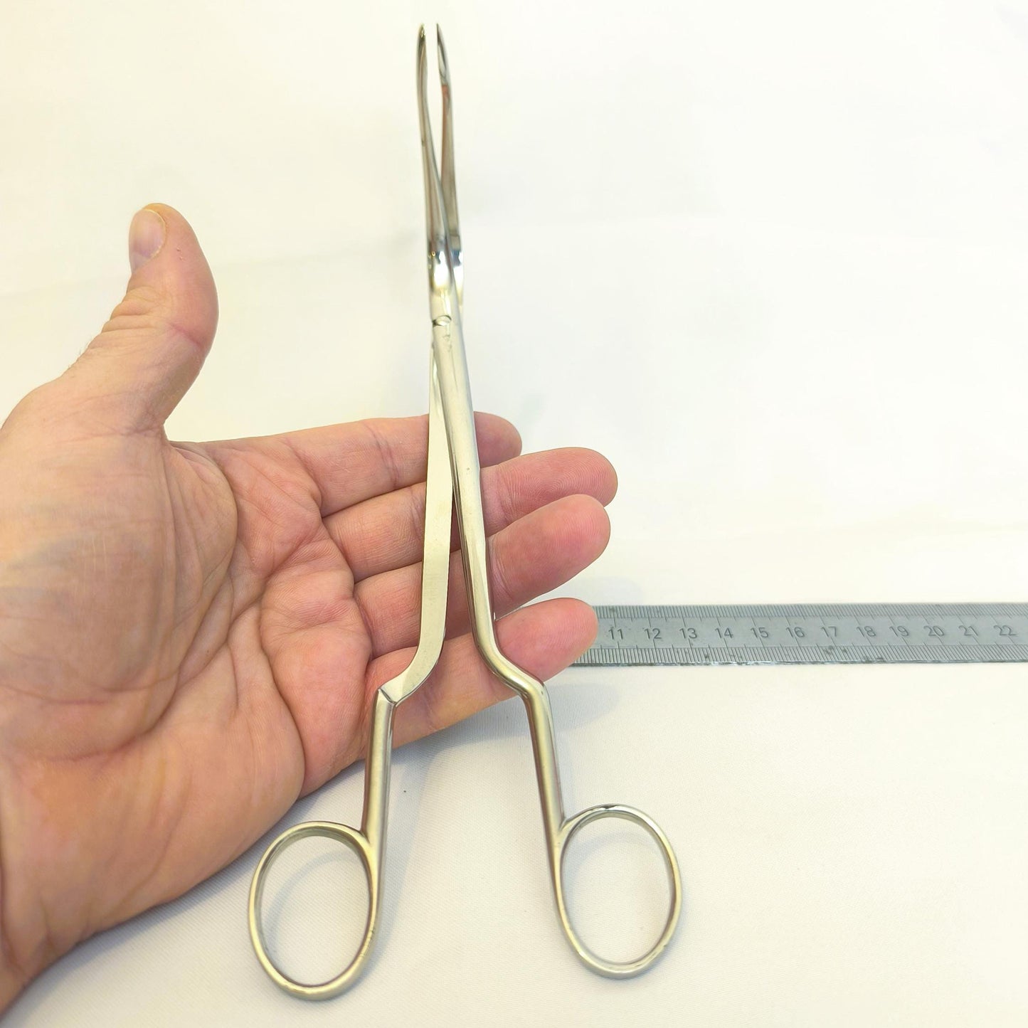 Antique Steel Gynecological Surgical Clamp – Medical Tool, Unique No. 23, Original Brand Instrument 1960s