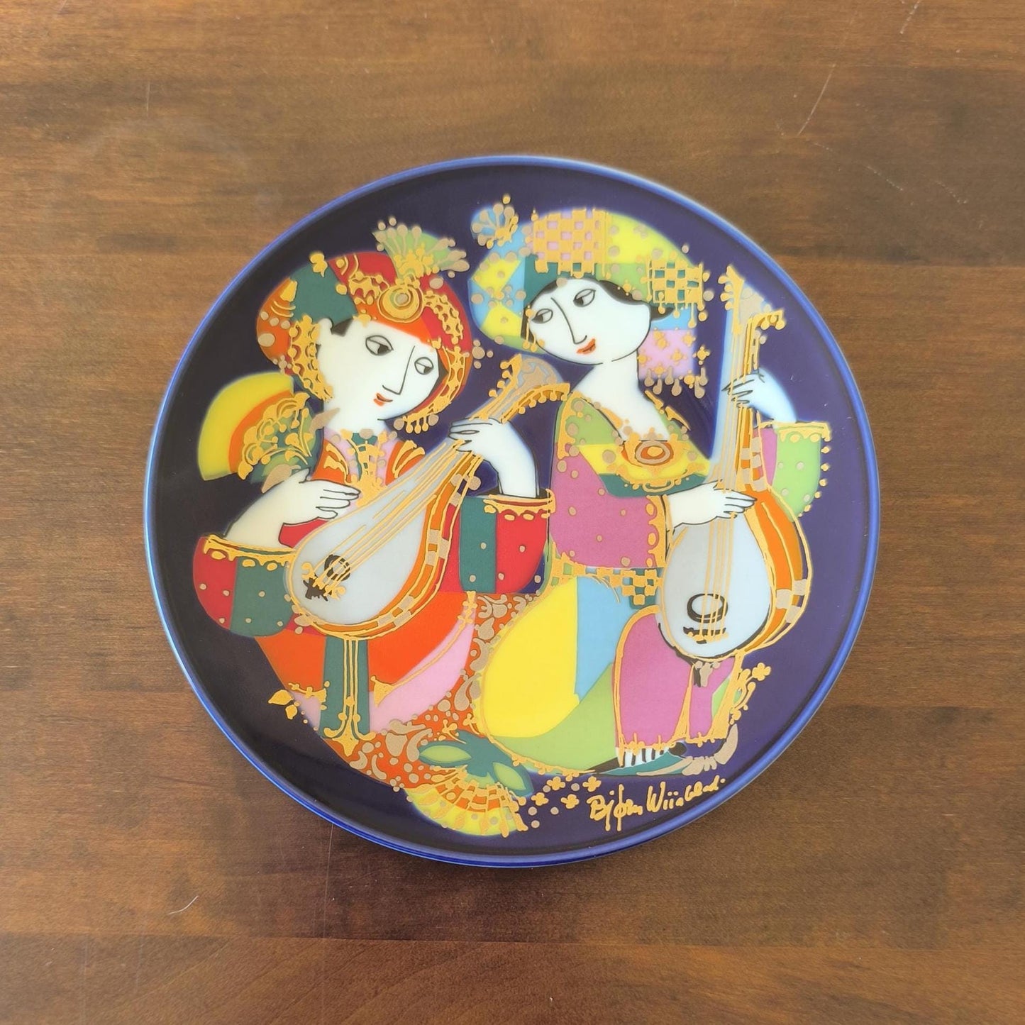 Oriental Night Music Plate, Mandolin Player Rosenthal 1976