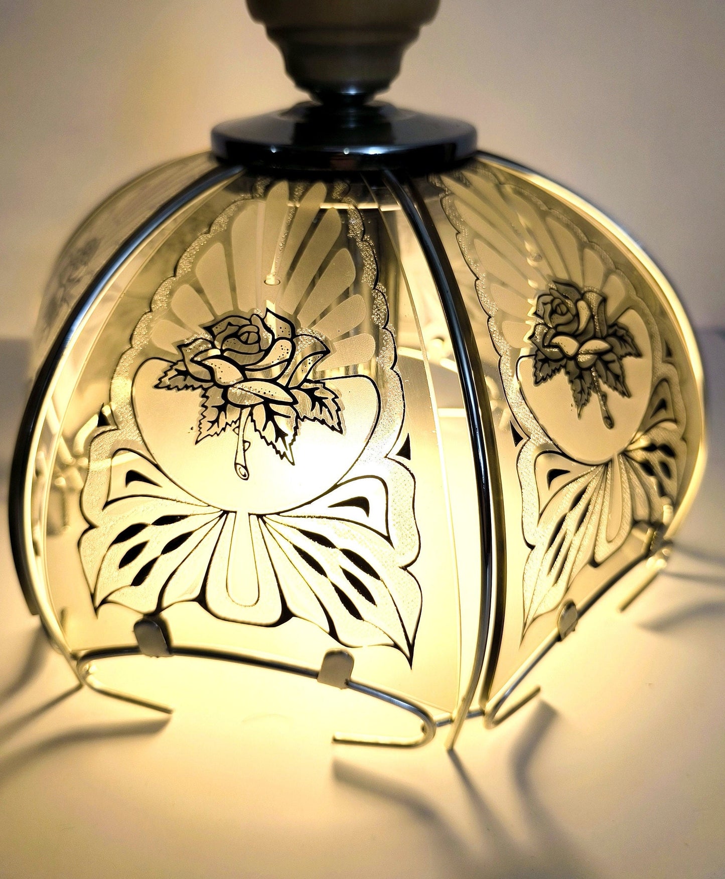 80s Hanging Pendant Light, Vintage Lamp Fixture