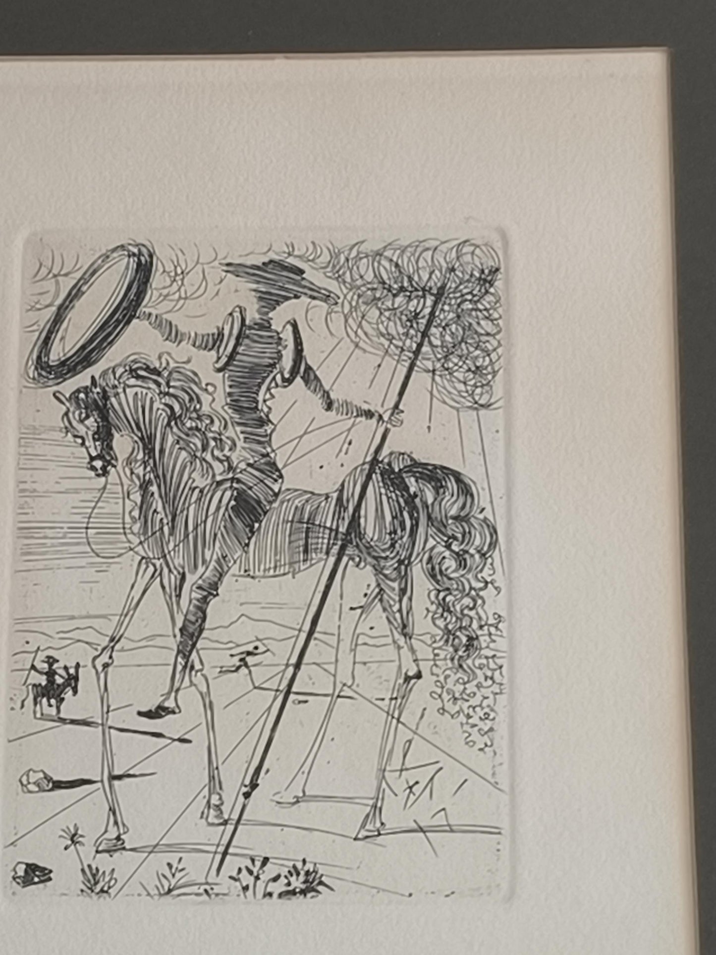 Salvador Dalí Signed Etching "Don Quixote" with Certificate, Templeton & Rawlings