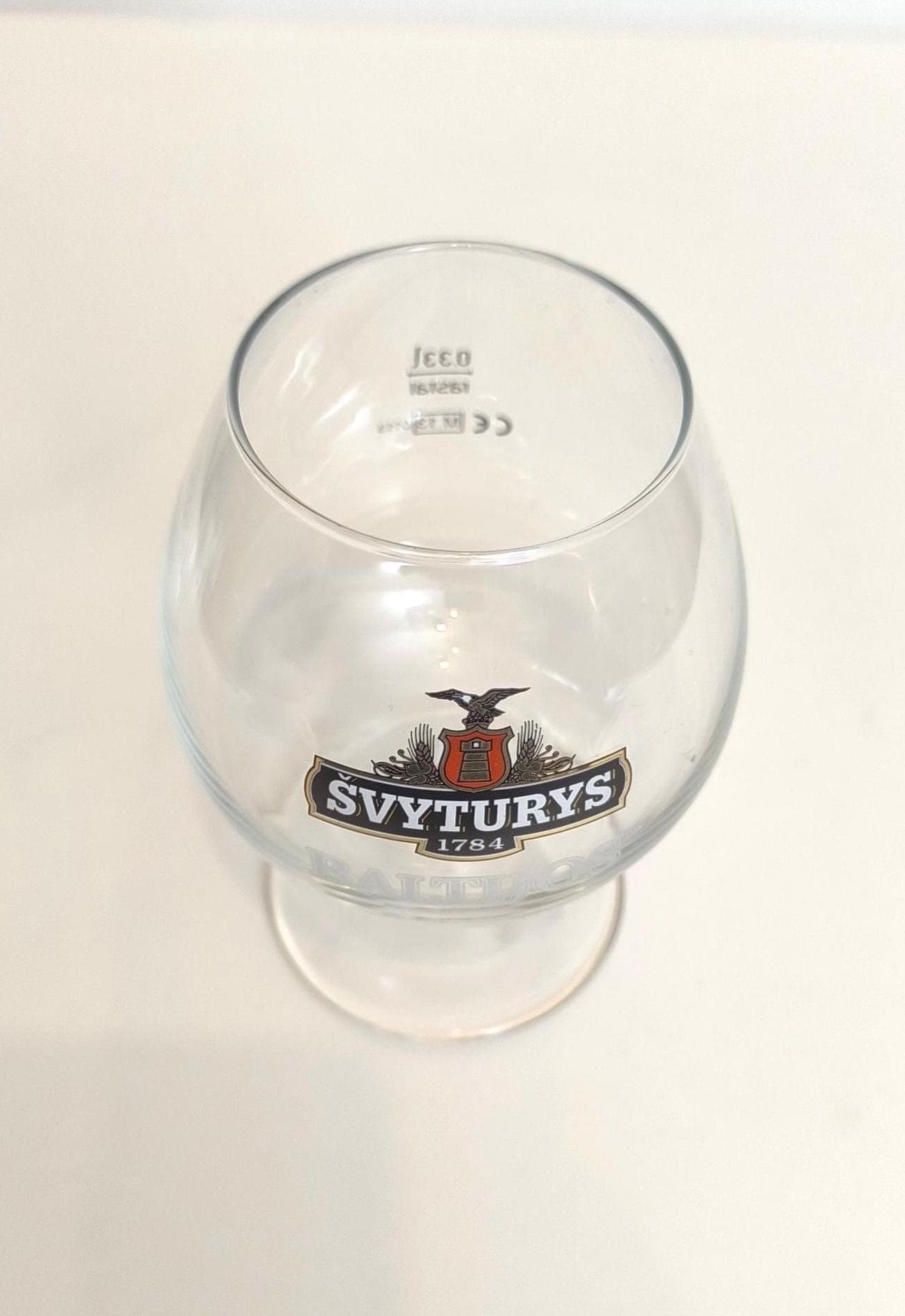 Limited Edition Svyturys Beer Glass 0.33L - Vintage Collectible Beer Mug Stein