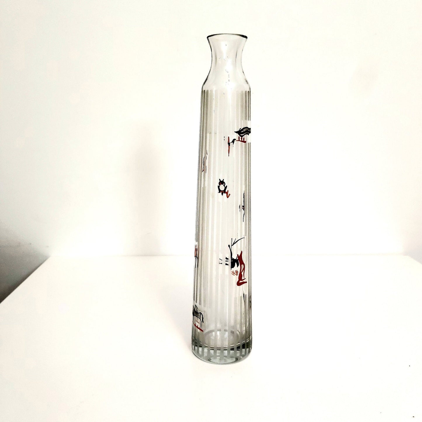 Patterned Glass Vase: Scandinavian Clear Vase