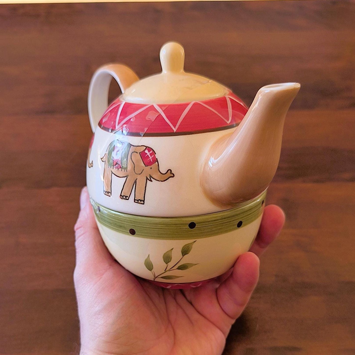 Porcelain Tea For One Set Elephant Motif Germany 1990