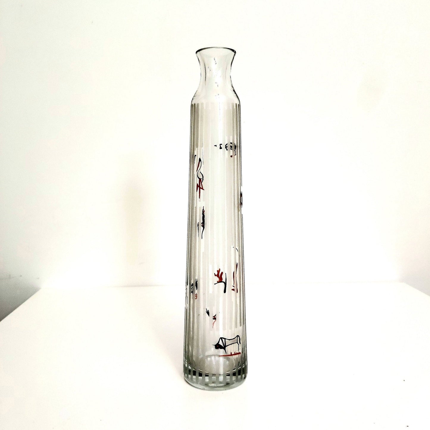 Patterned Glass Vase: Scandinavian Clear Vase