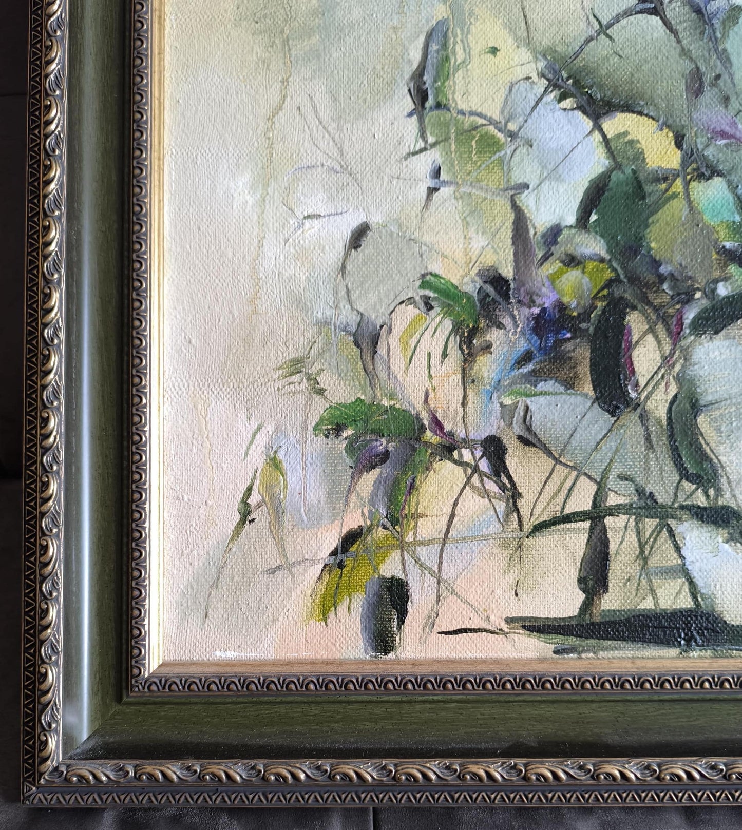 Large Still Life by Lione Grigaliunaite, Oil on Canvas, Signed, 1991