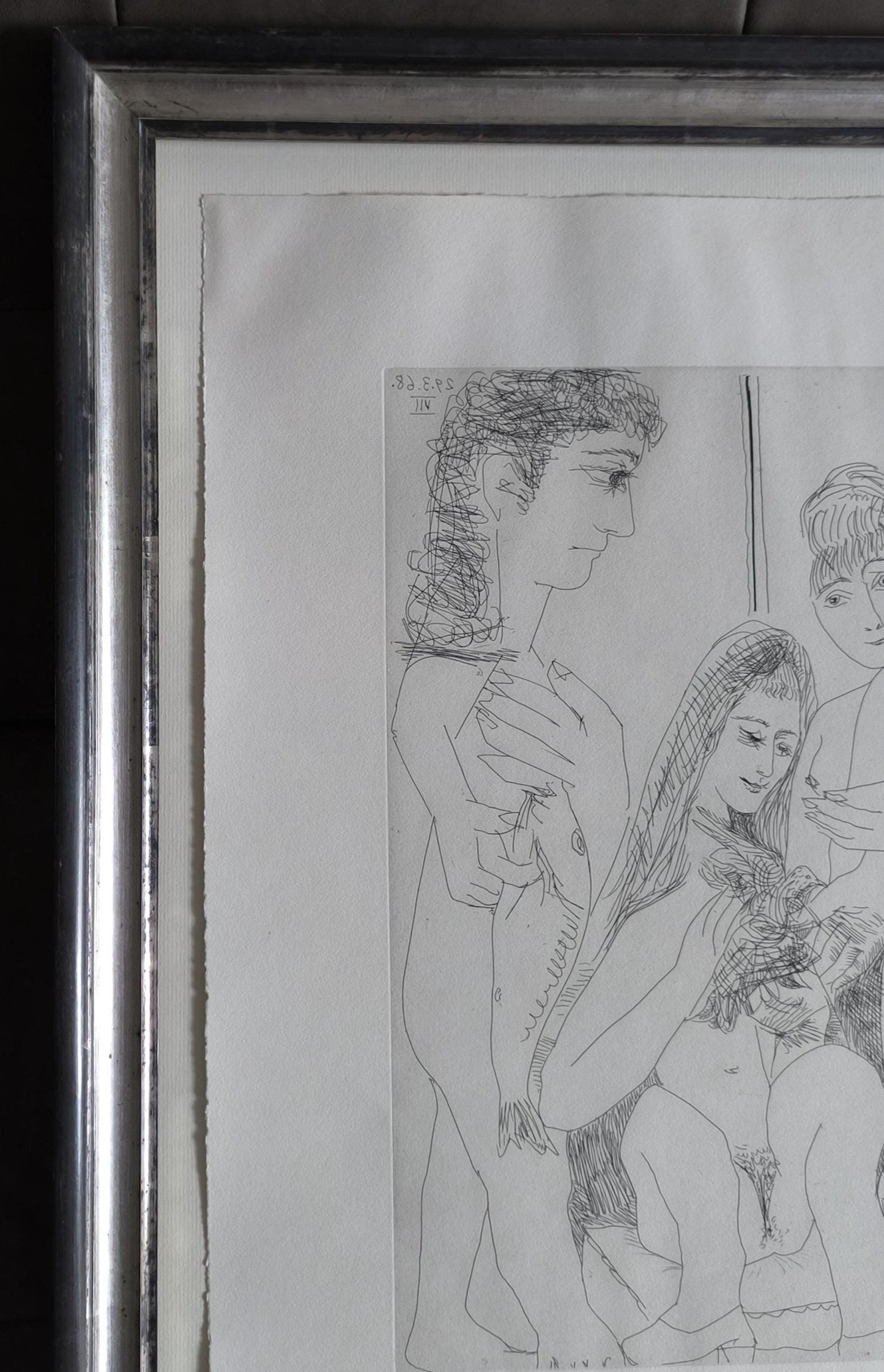 Signed Picasso Lithograph: Vieil Homme, 1 of 50, Series 347, Limited Edition