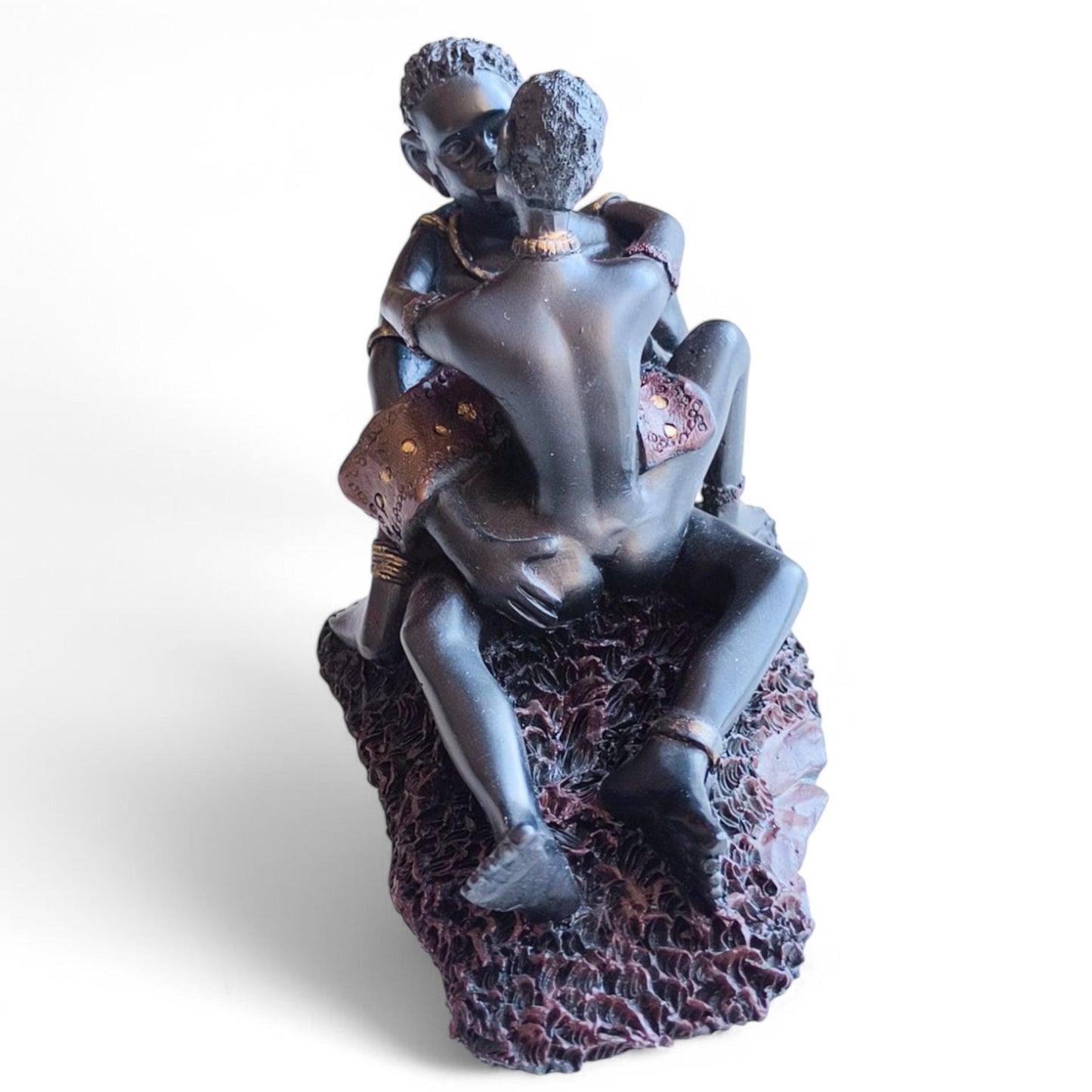Collectible Erotic Sculpture, African Couple, 1980s Home Decor