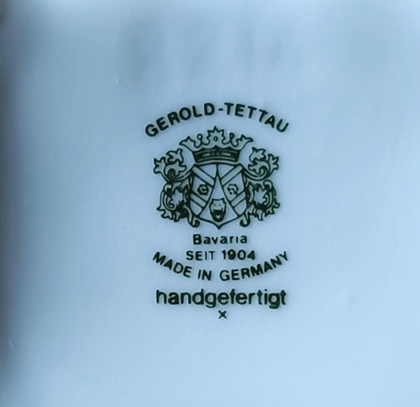 Vintage Gerold Tettau Bavaria Mocha Espresso Cup & Saucer, Floral Porcelain, 1960-1993