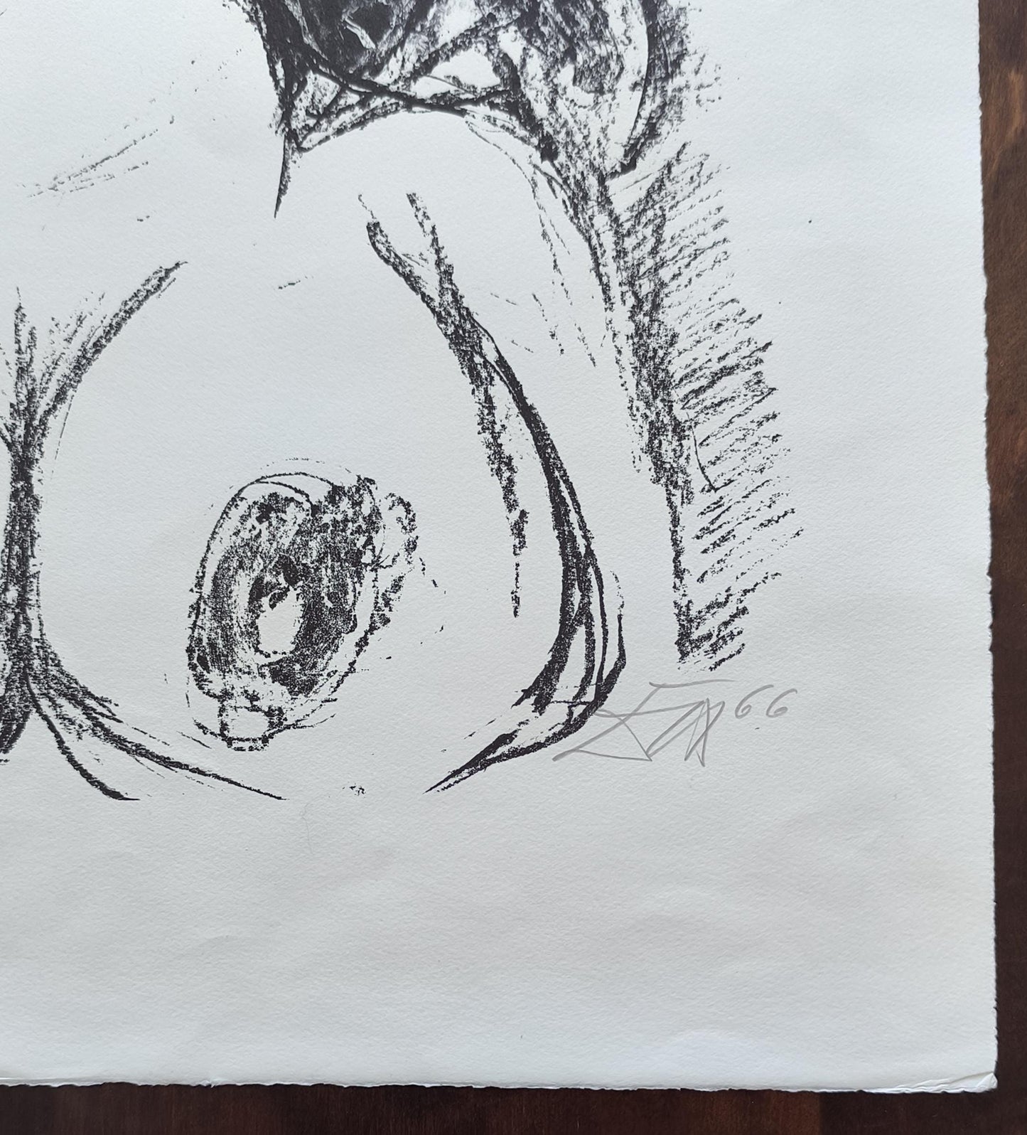 Otto Dix Lithograph "Halbakt von vorn", 1966, Unframed