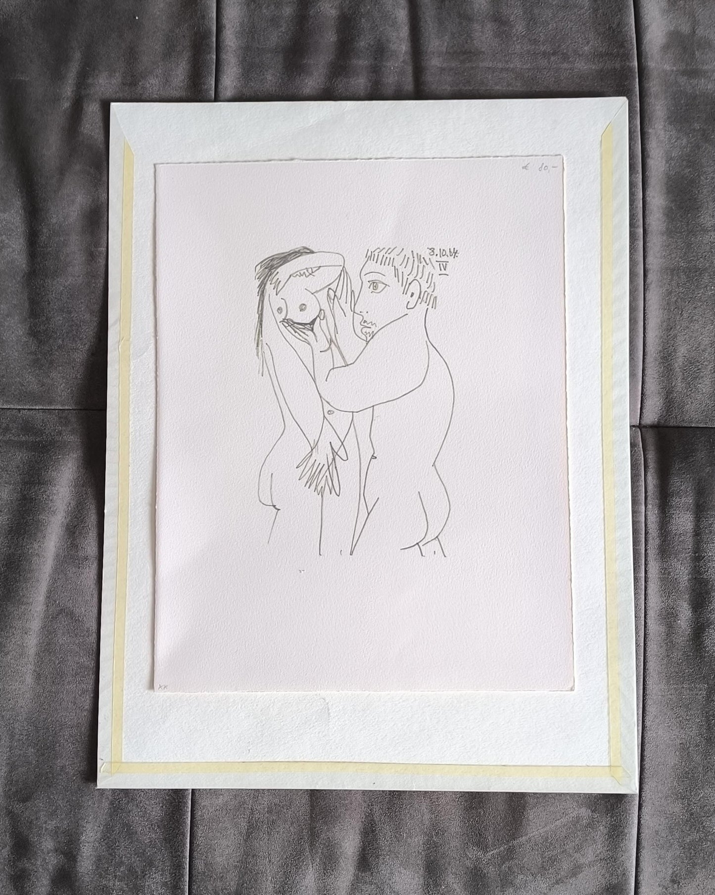 Pablo Picasso Lithograph 1 No.198/666, "Le Gout du Bonheur", Arches Paper 1964, Unframed