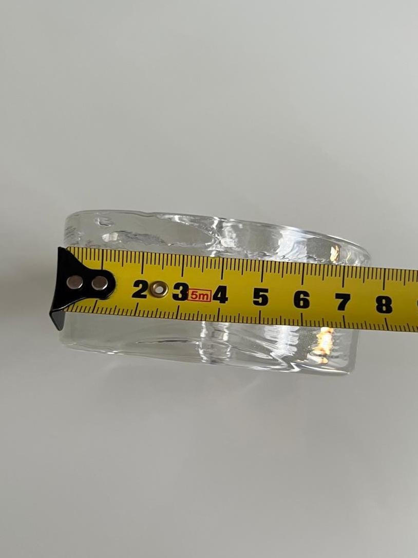 Clear Glass Paperweight Magnet Shape Elephant Figurine Sweden 1990s