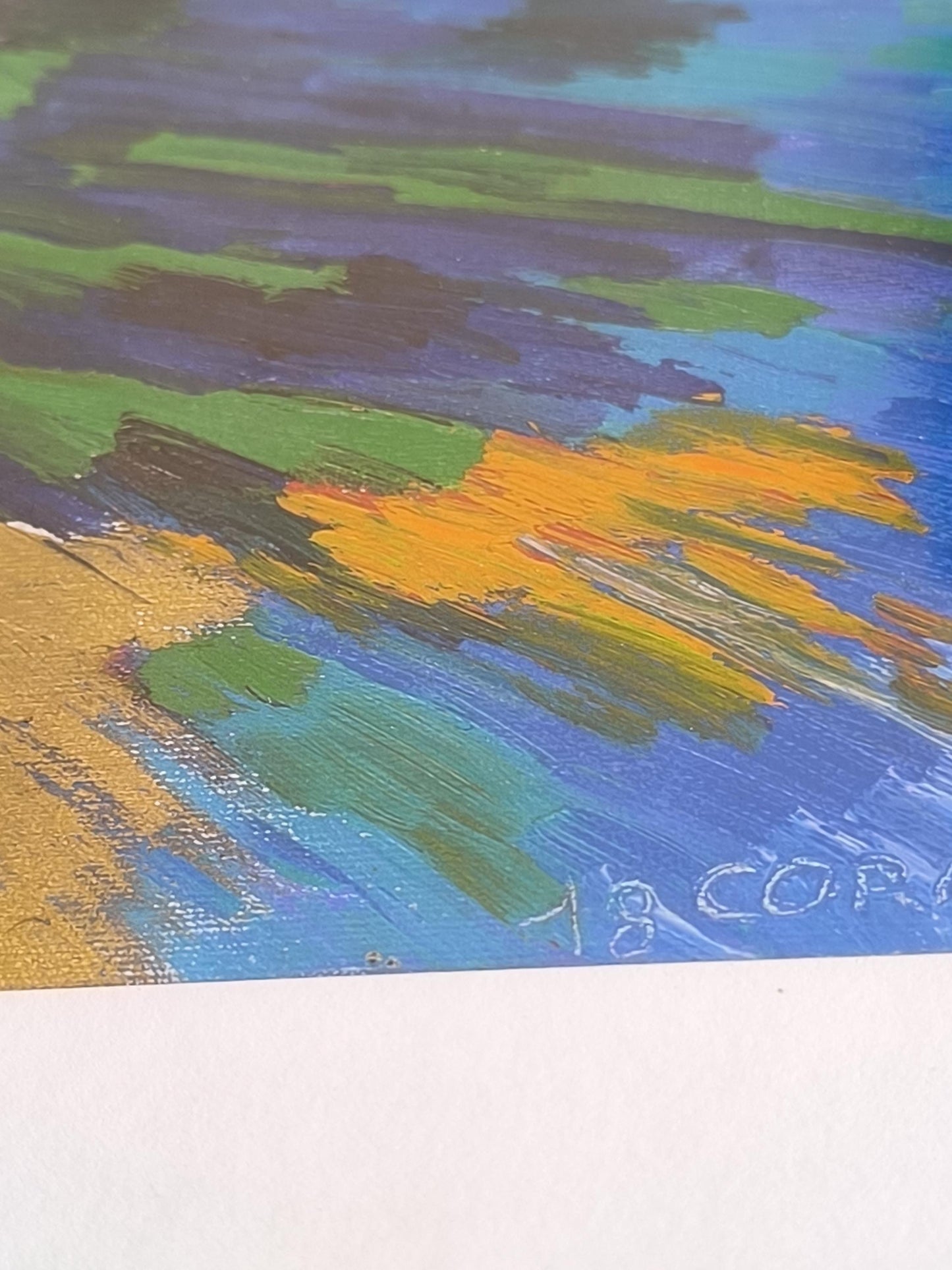 Abstract Acrylic on Cardboard, Signed "18 Corado 715", Italy 1970–1990, Framed