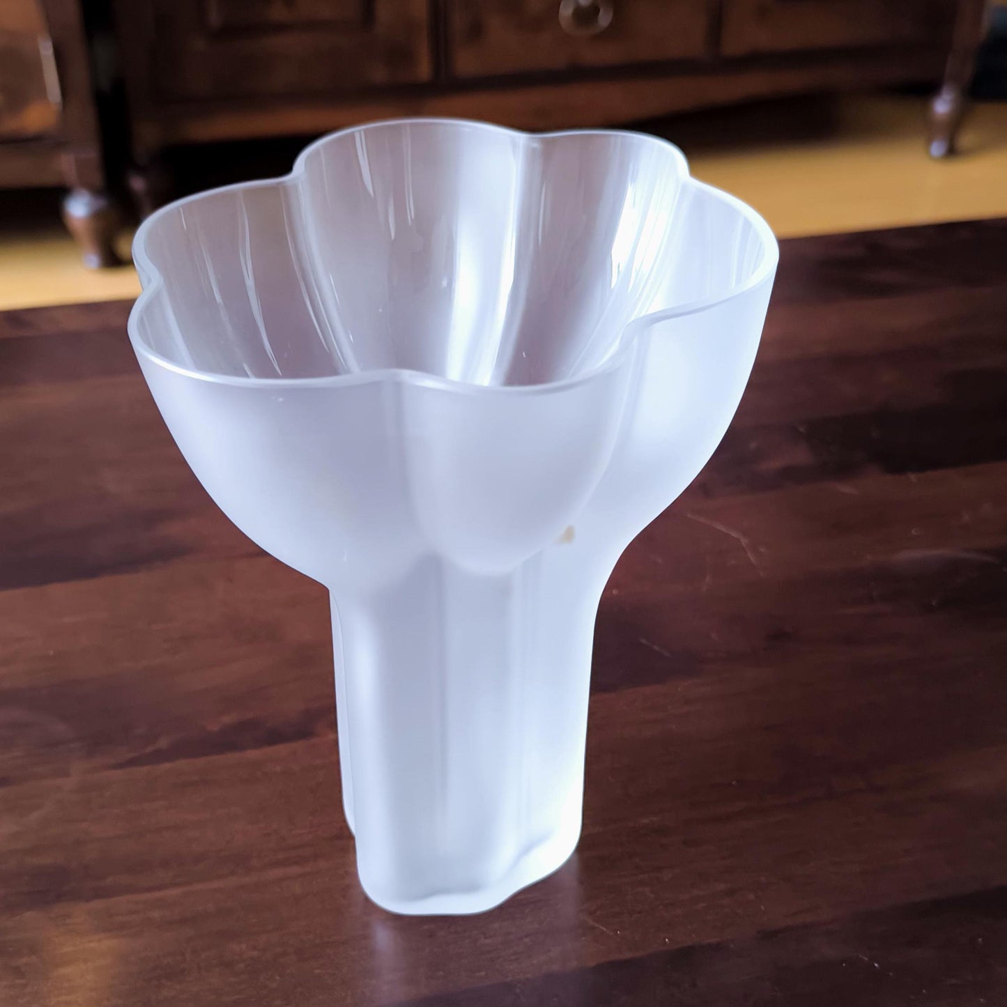 Satin Glass Vase Tulip Rosenthal, Tapio Wirkkala, 1980s
