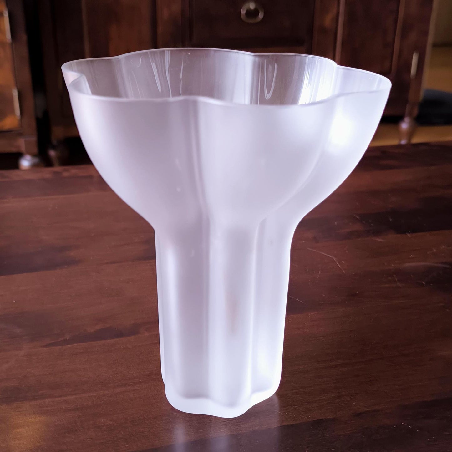 Satin Glass Vase Tulip Rosenthal, Tapio Wirkkala, 1980s