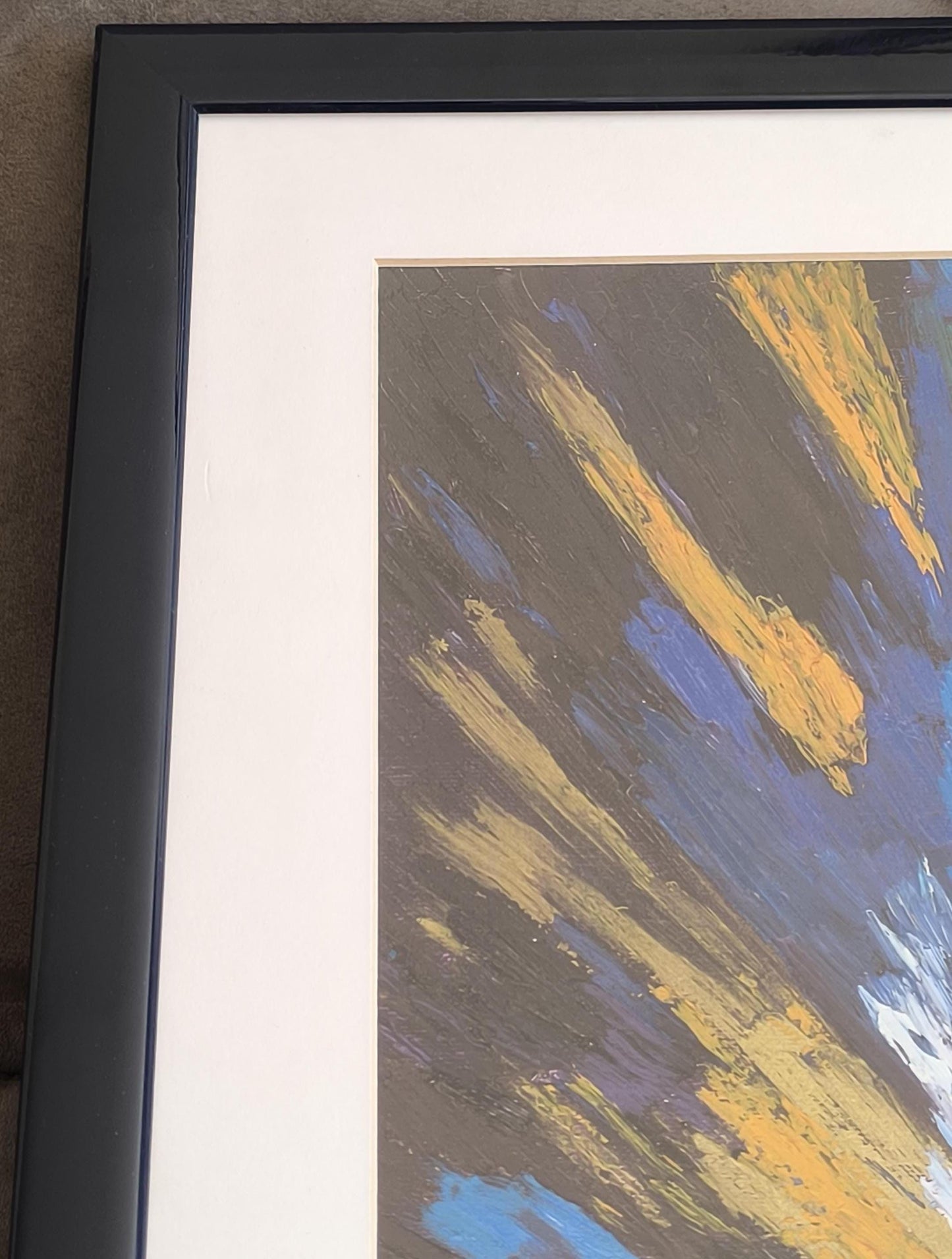 Abstract Acrylic on Cardboard, Signed "18 Corado 715", Italy 1970–1990, Framed