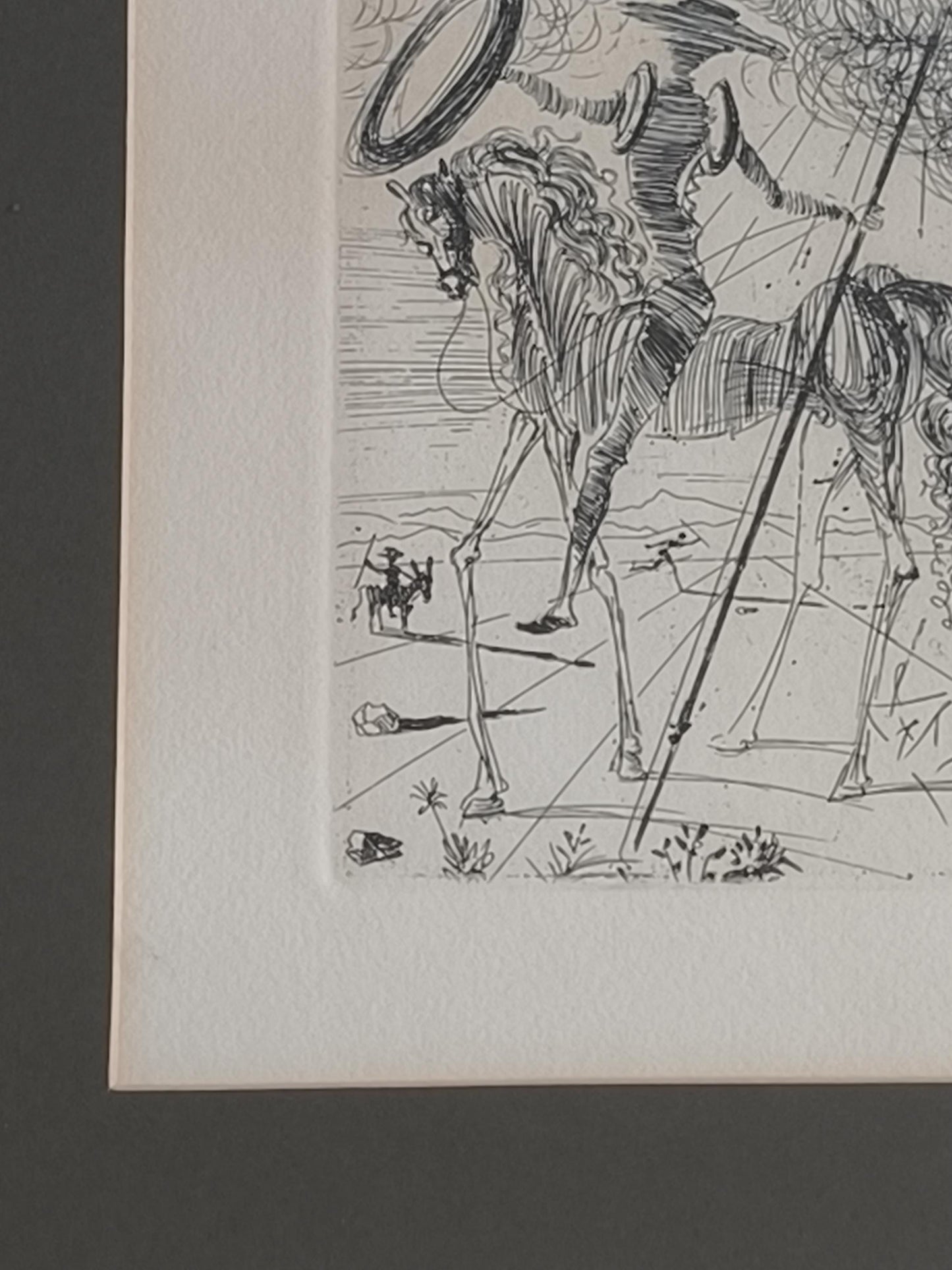 Salvador Dalí Signed Etching "Don Quixote" with Certificate, Templeton & Rawlings