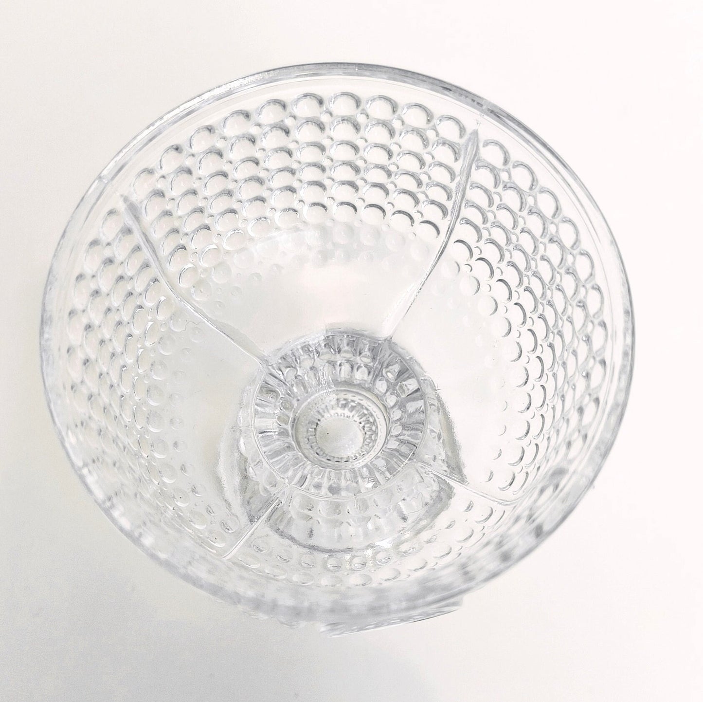 Set of 4 Ice Cream Cups, Pressed Glass Dessert Cups, Designed by Adolf Matura, Libochovice Glassworks, 1970s, Czechoslovakia