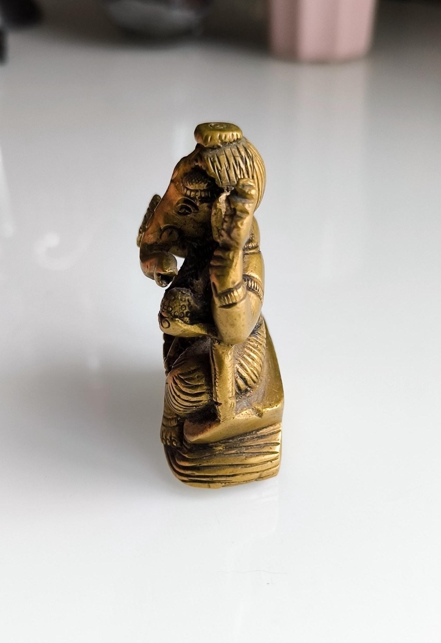 Collectible Bronze Ganesha Statue, Vintage Hindu Elephant God Figurine, 1980s