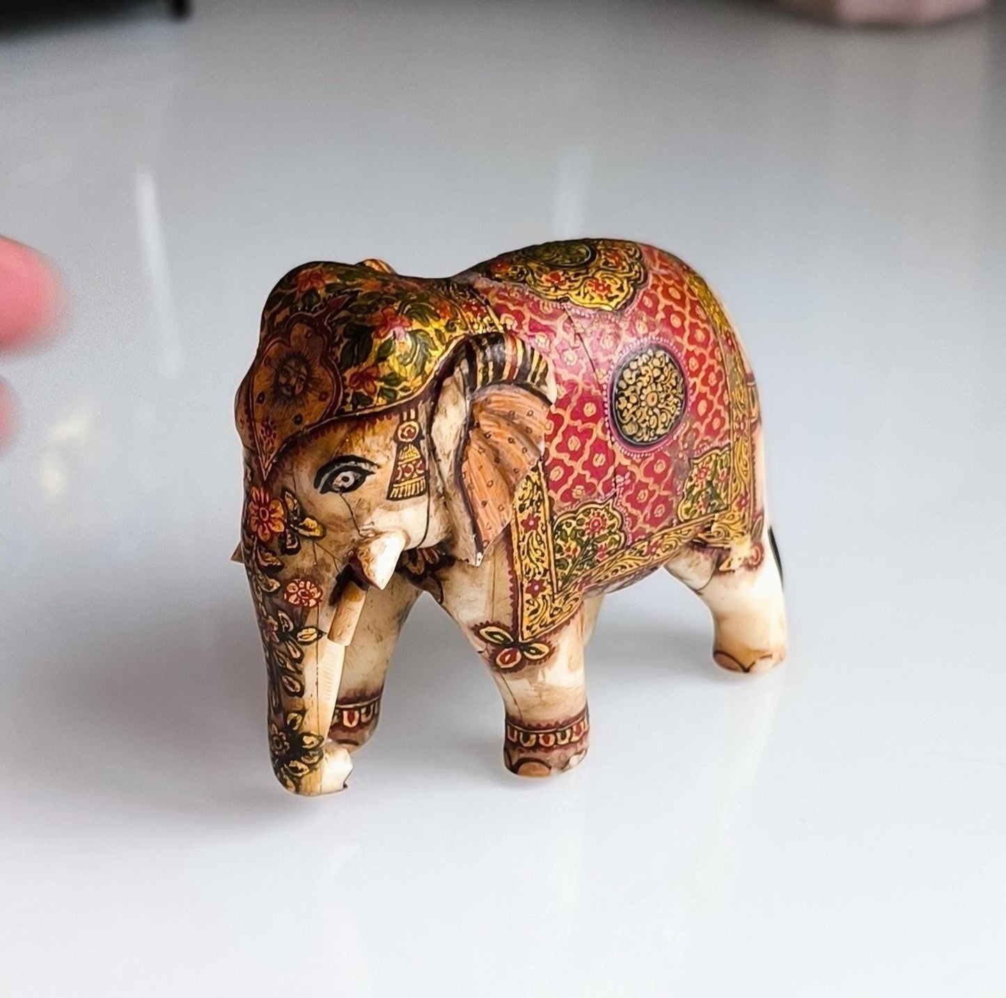 Elephant Statue, Traditional Asian Decorations, Gray Stone Pieces, 1960s