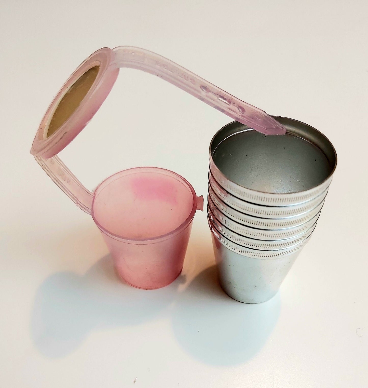 Six Travel Drinking Glasses Set: Best Gifts for Him, Home Gift, Gift for Her - Aluminum Cups. Minimalist Design.